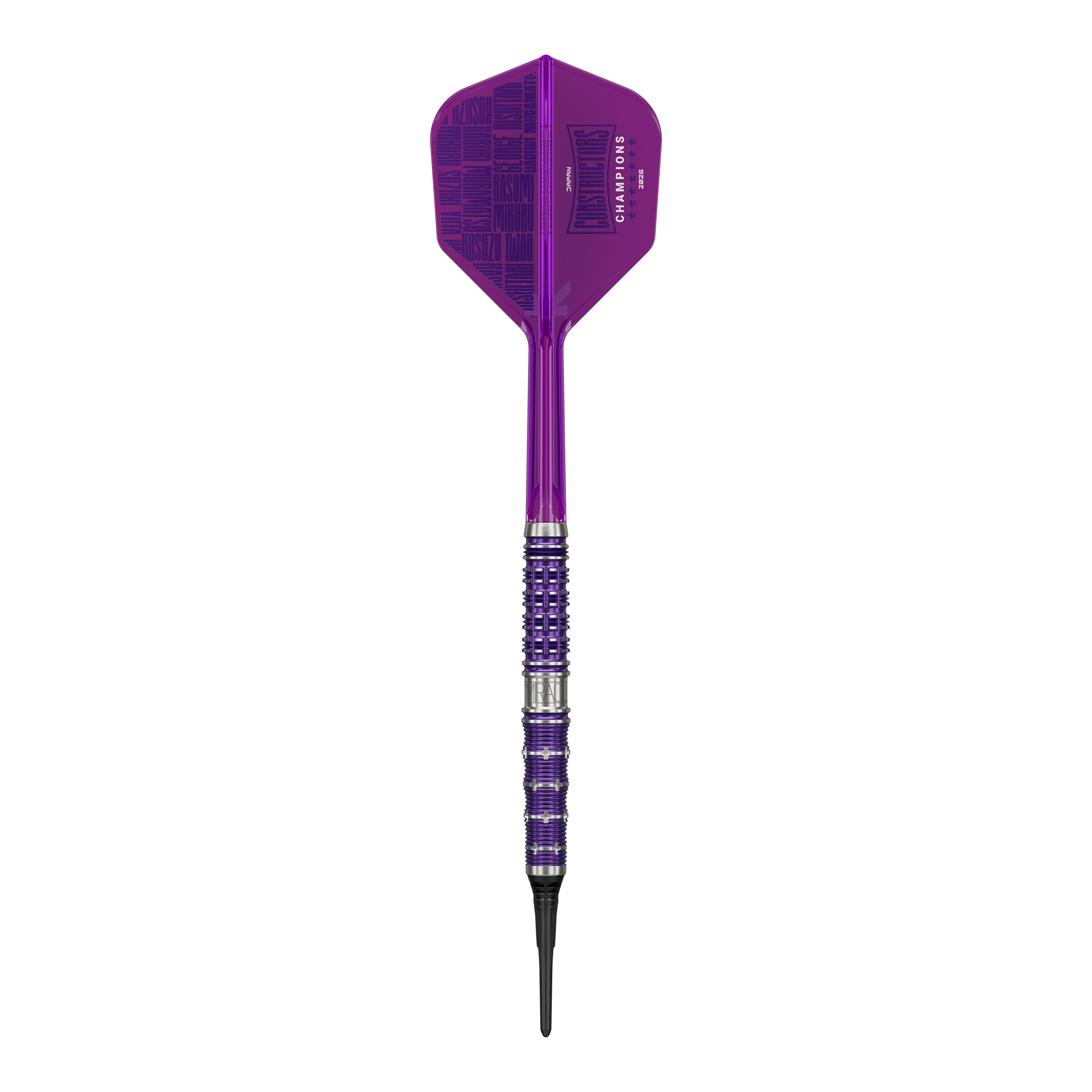 Target Japan The Miracle GEN7 Constructors Champions Limited Darts - 21,5g. Das Bild illustriert das spezielle Dart-Set aus der japanischen Miracle Serie.