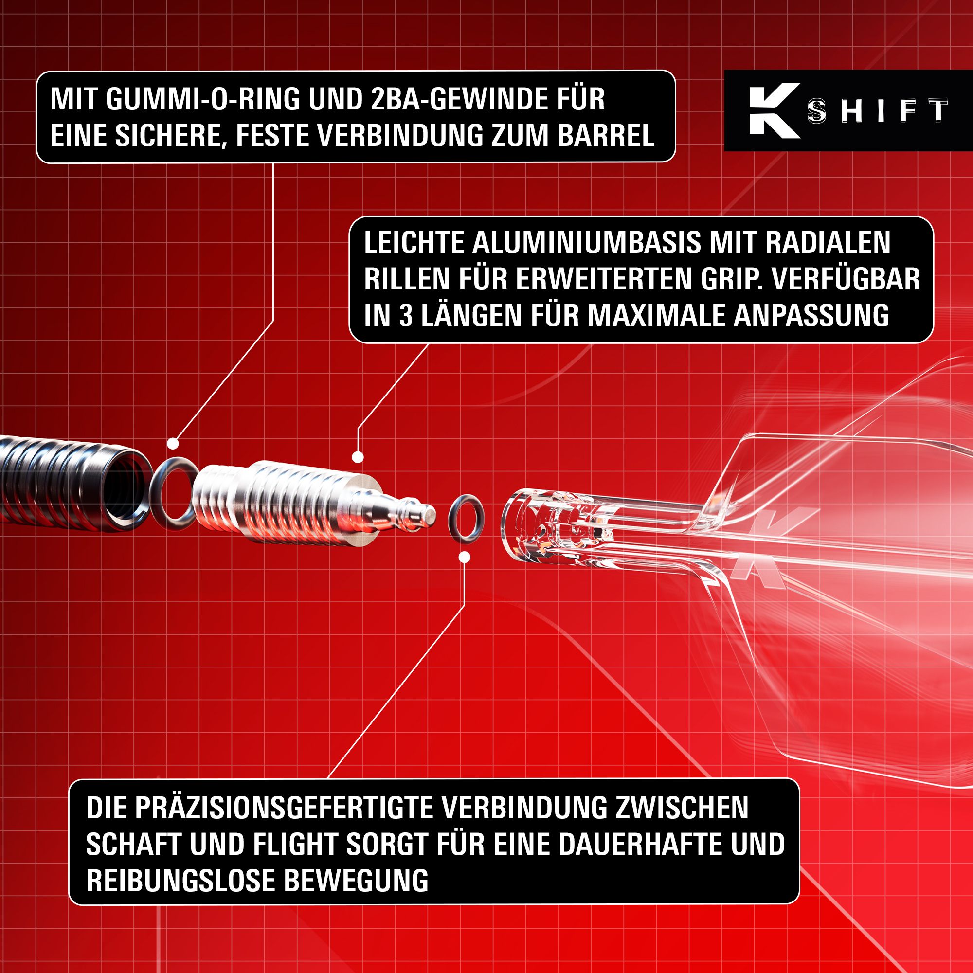 Target K-Shift No6 Flights - Clear Target K-Shift No6 Flights in klarer Ausführung sind auf dem Bild zu sehen. Sie werden als Zubehör für Dartpfeile verwendet.