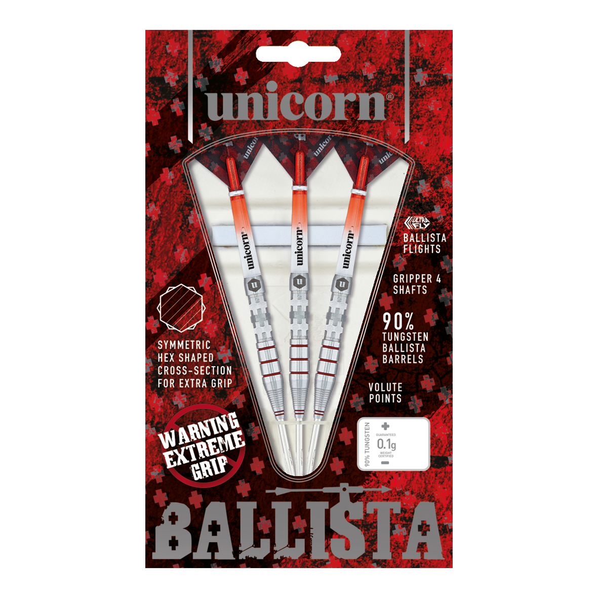 Unicorn Ballista Style 3 stalen dartpijlen