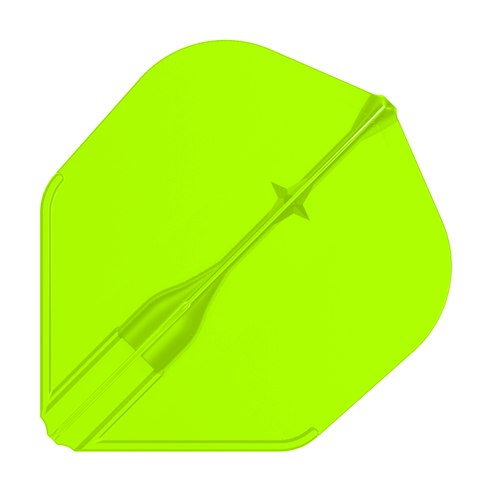 L-Style L3EZ Flights Ein Dart-Flight mit gleichmäßiger, matter Fläche ist einzeln abgebildet. Die Flügelstruktur fällt auf.