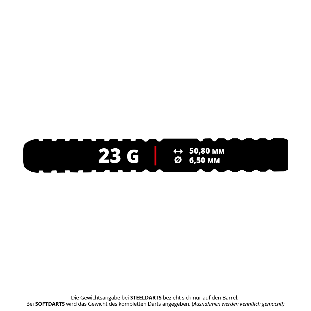 Gezeigt wird das Produkt Unicorn Wraith Callan Rydz Steeldarts - 23g. Die Steeldarts zeichnen sich durch ihr modernes Design aus.