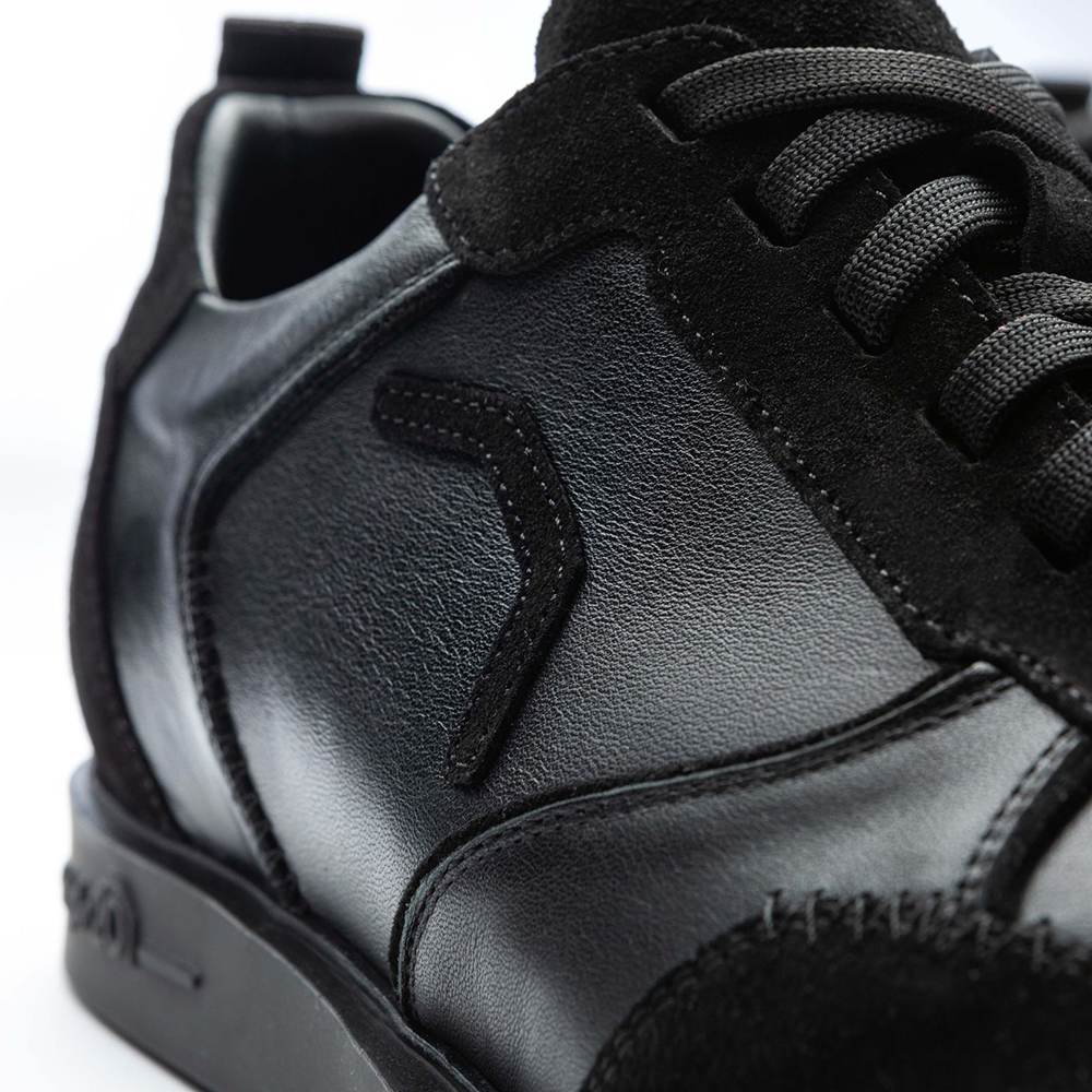 Kožené šipkové boty Triple20 – černé