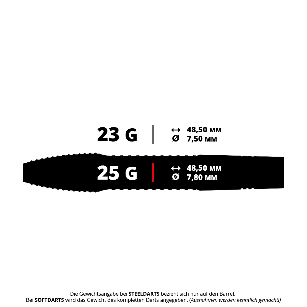 Das Bild zeigt Caliburn Big Cats Lion Steeldarts 25g. Es sind Löwen-Steeldarts mit einem Gewicht von 25 Gramm abgebildet.