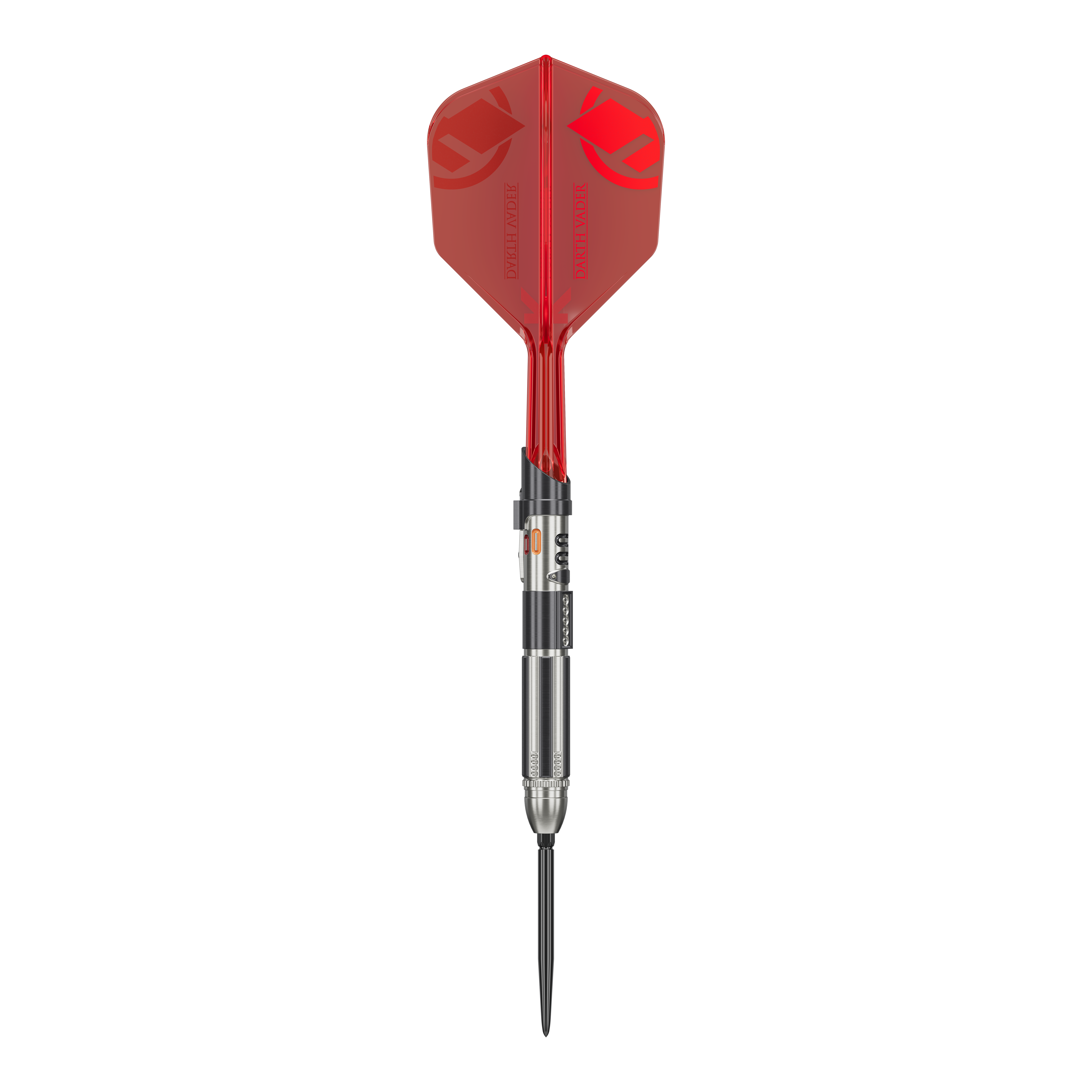 Zu sehen sind die Target Star Wars Darth Vader Light Saber Limited Edition Steeldarts - 24g. Diese Sonderedition präsentiert Dartpfeile im Design von Star Wars.