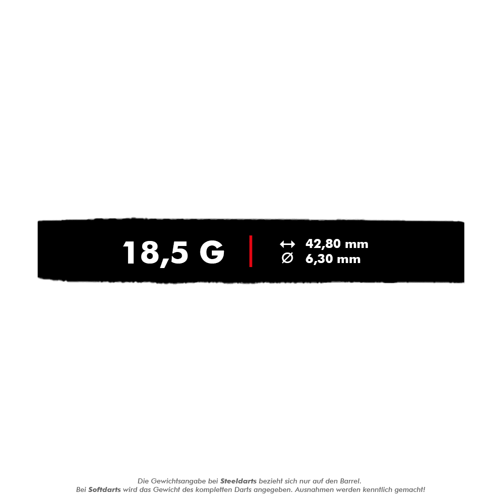 Fléchettes souples McDart 85 Tungsten V8 - 18,5 g