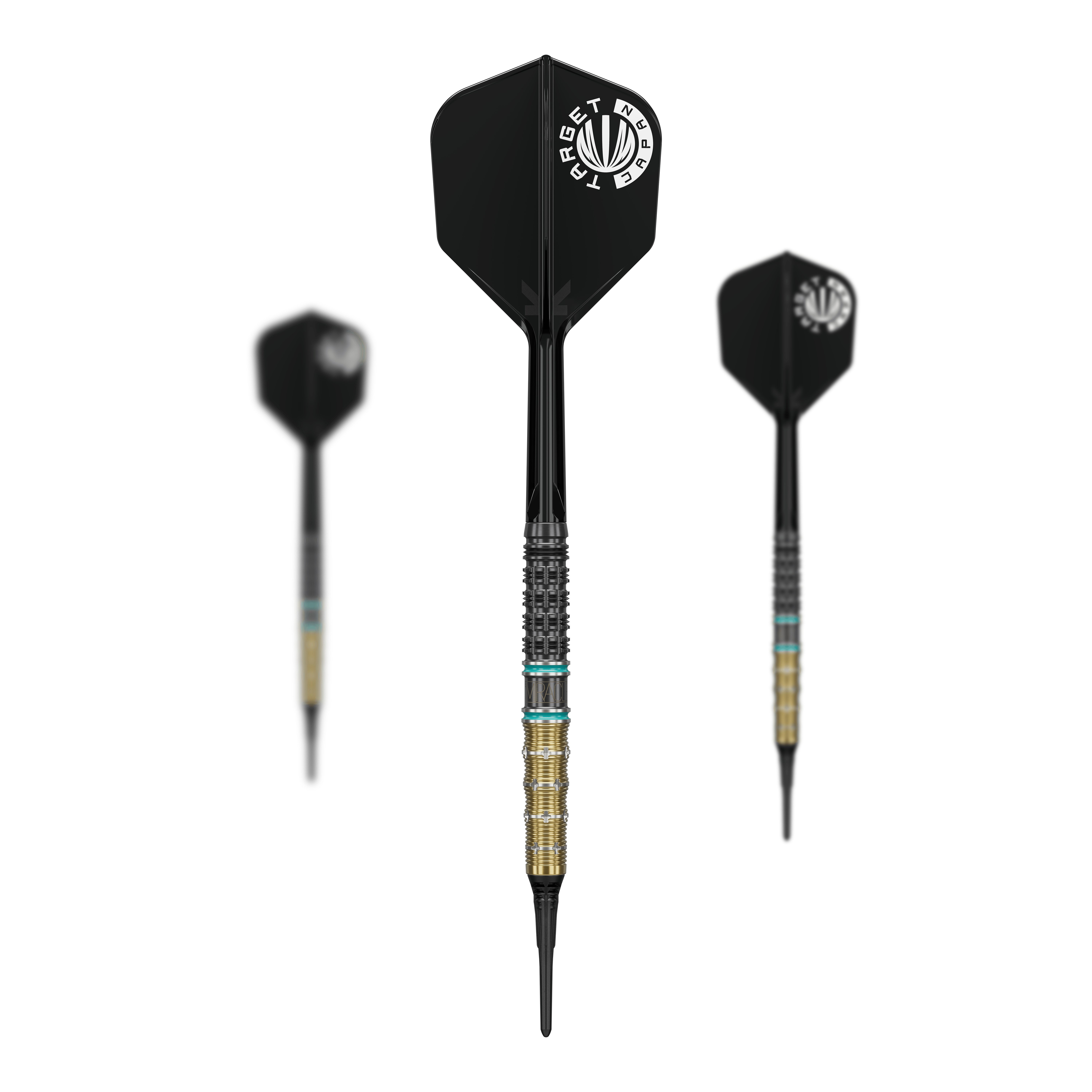 Target Mikuru Suzuki The Miracle GEN7.5 Softdarts - 19g Das Bild zeigt die Target Mikuru Suzuki The Miracle GEN7.5 Softdarts mit 19 Gramm. Die Darts sind auf einem weißen Hintergrund dargestellt.