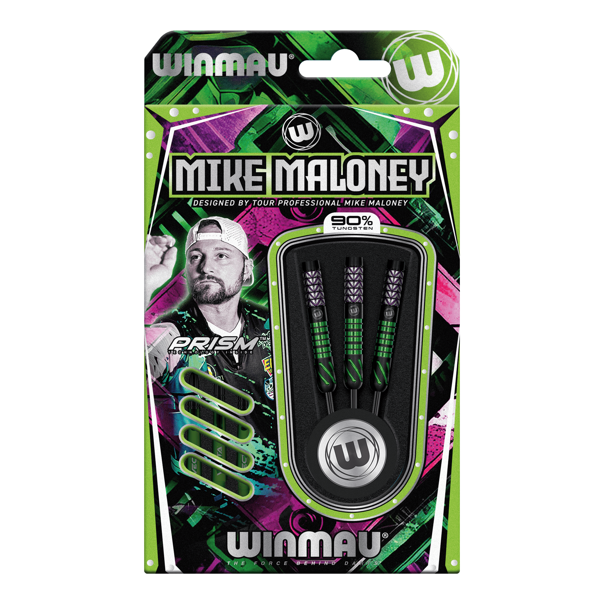 Winmau Mike Maloney Steeldarts Zu sehen sind Winmau Mike Maloney Steeldarts. Dieses Dart-Set ist für den professionellen Gebrauch gedacht.