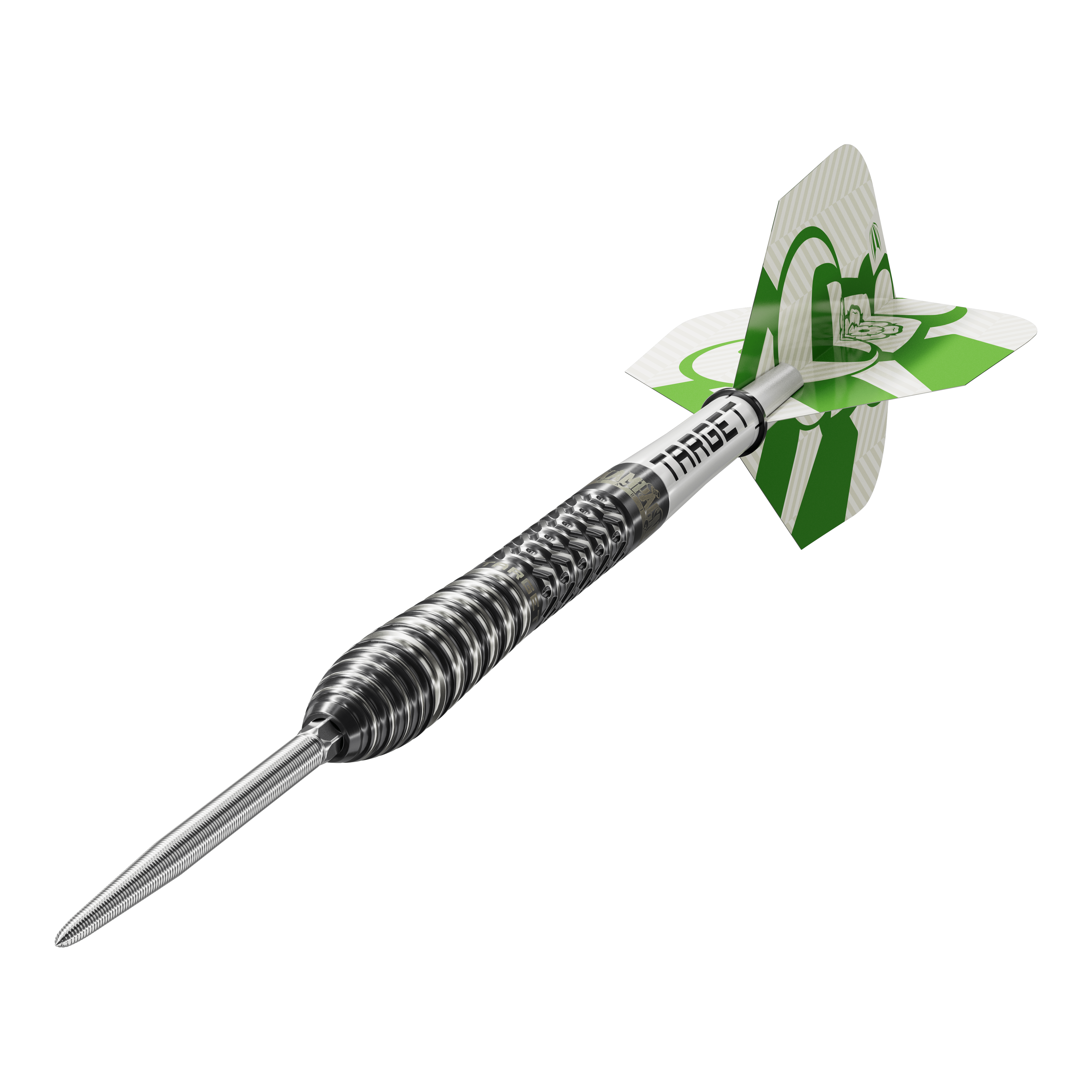 Target Charlie Manby Swiss Points Steeldarts Die Target Charlie Manby Swiss Points Steeldarts sind auf diesem Bild zu sehen. Sie sind speziell für das Steeldartspiel entwickelt.