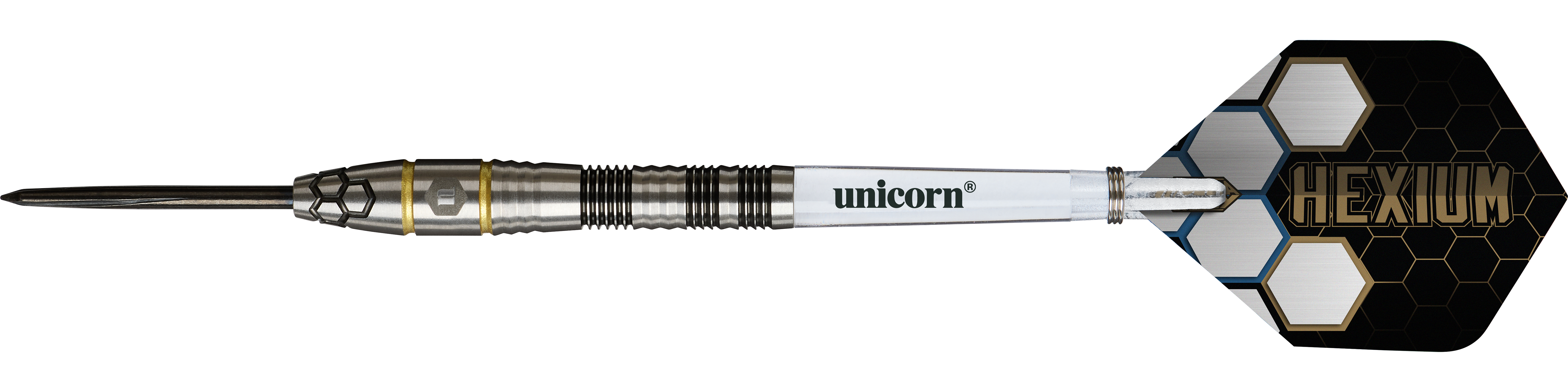 Unicorn Hexium Style 01 Black & Gold Steeldarts