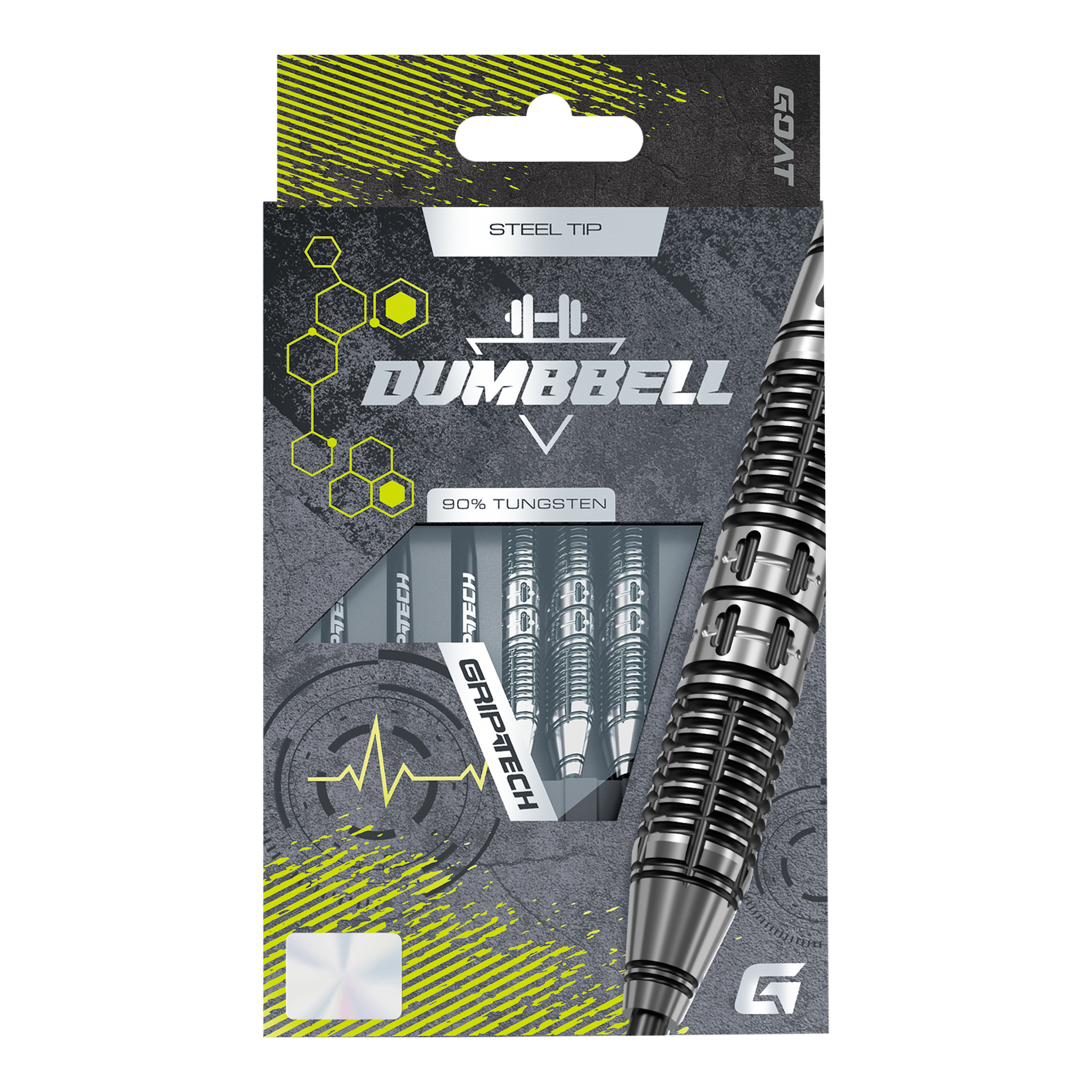 GOAT Dumbbell Steeldarts Hier sieht man die GOAT Dumbbell Steeldarts. Die Steeldarts besitzen ein unverwechselbares Aussehen.
