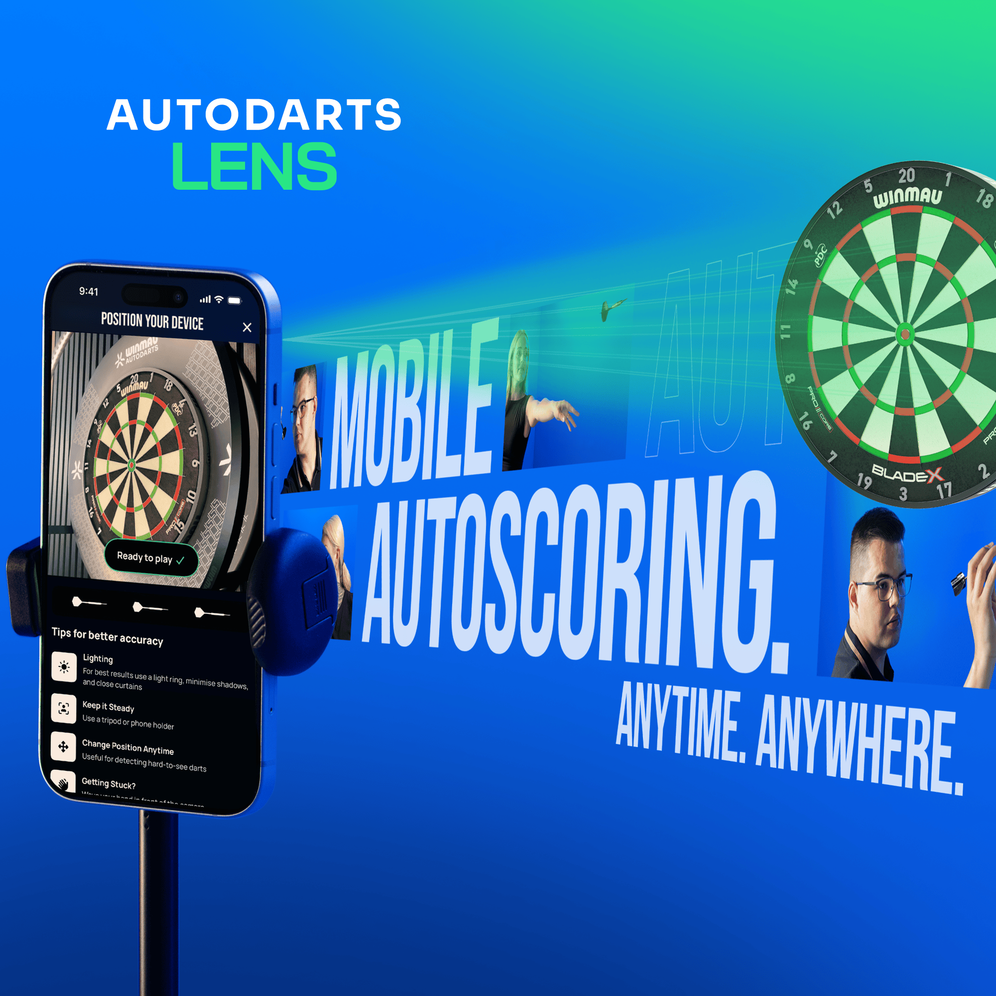 Winmau Device Stand & 12 Monate Membership Bundle Winmau Device Stand & 12 Monate Membership Bundle