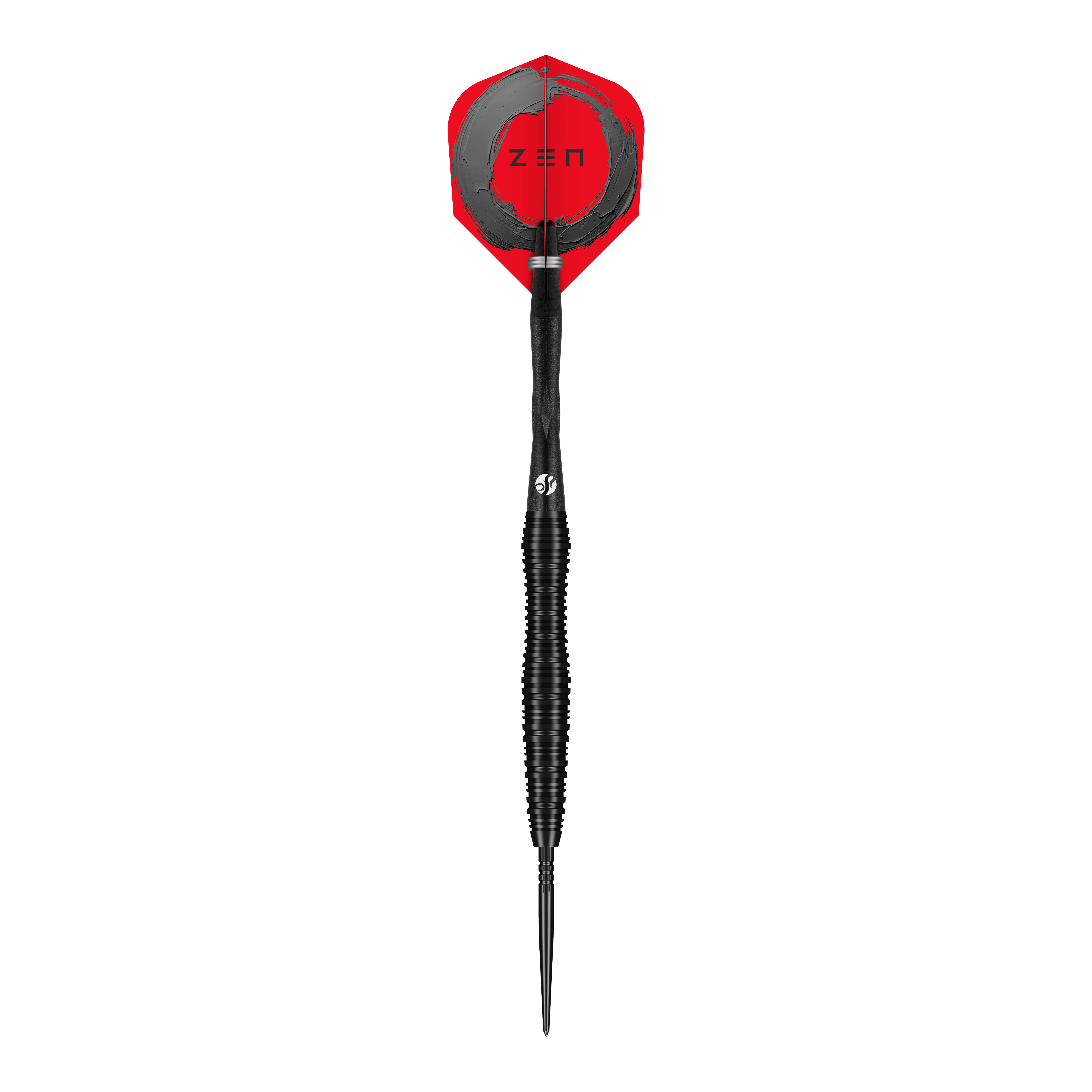 Shot ZEN Scallop Turbo Point Steeldarts - 23g Das Bild zeigt die Shot ZEN Scallop Turbo Point Steeldarts mit 23g Gewicht. Die Darts sind für Präzision und Leistung beim Dartspiel konzipiert.
