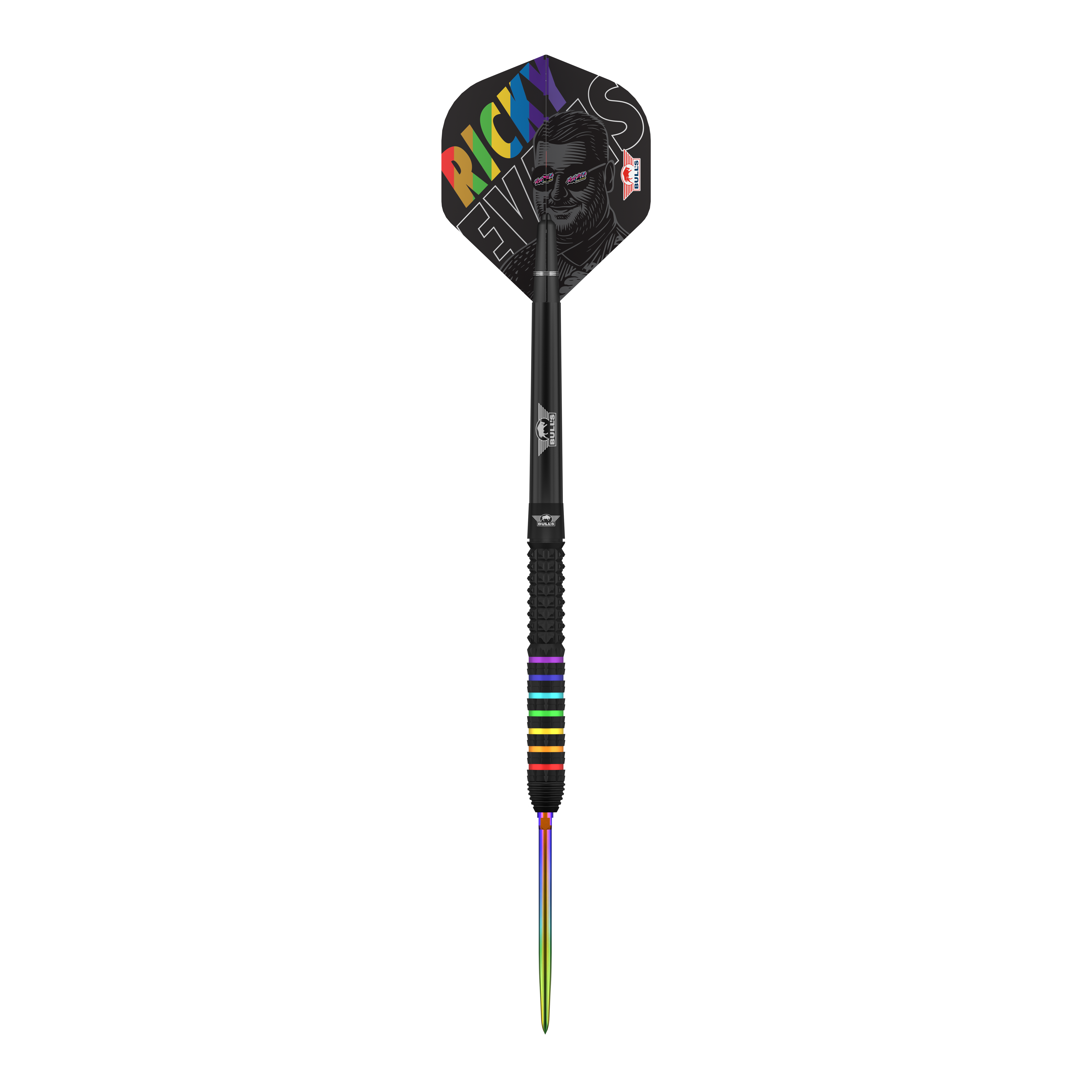 Šipky Bulls NL Ricky Evans Rapid 95 Convertible Point Steel Darts Das Bild zeigt Bulls NL Ricky Evans Rapid 95 Convertible Point Steeldarts. Die Darts sind für das Steeldartspiel konzipiert.
