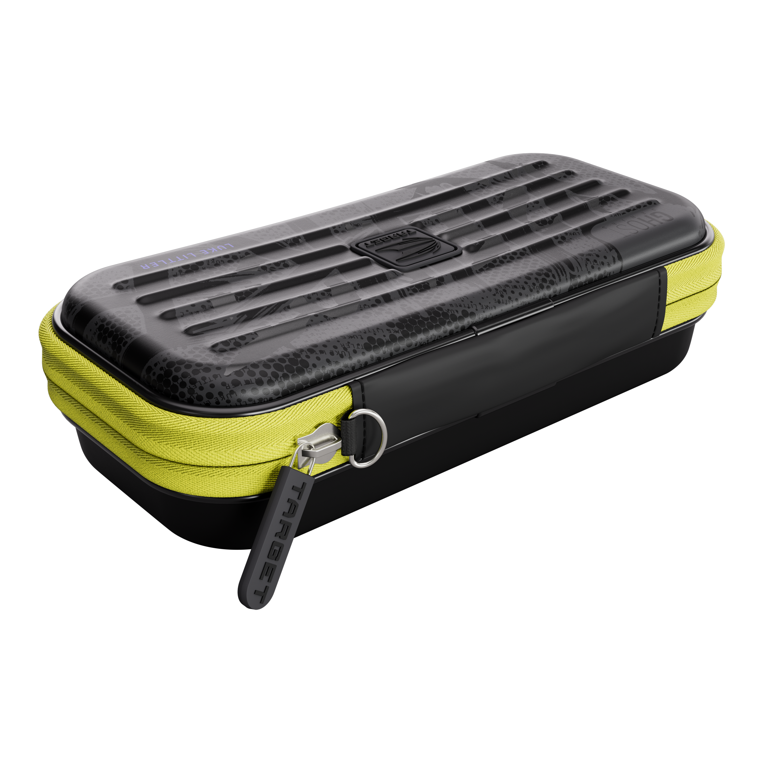 Pouzdro na šipky Takoma Ghost Series Luke Littler Auf dem Bild ist das Takoma Ghost Series Luke Littler Dartcase abgebildet. Diese Darttasche bietet sicheren Schutz für Dartpfeile.