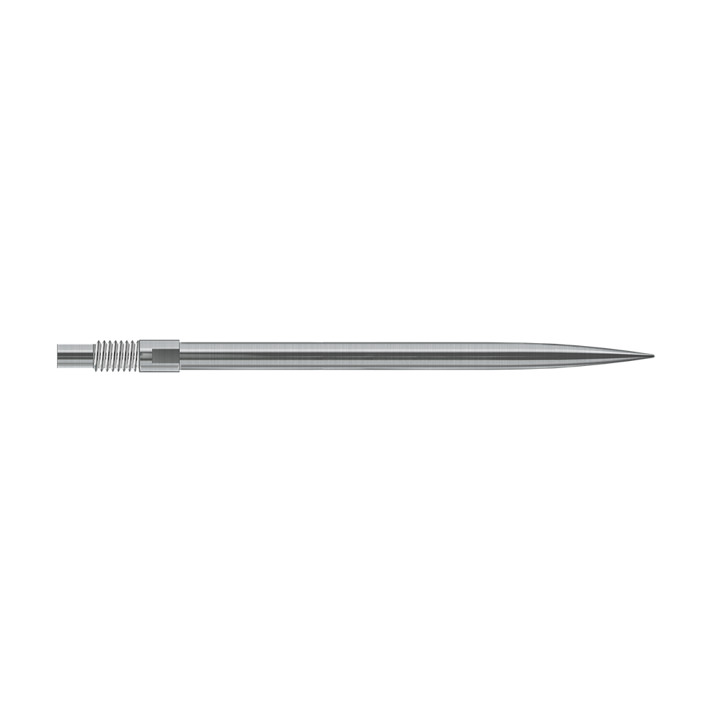 Das Bild zeigt vermutlich silberne Dartspitzen von Harrows in 40mm Länge. Der Dateiname lautet 'QP23950_Harrows_QuickPoint_Dartspitzen_Silber_40mm_2'.