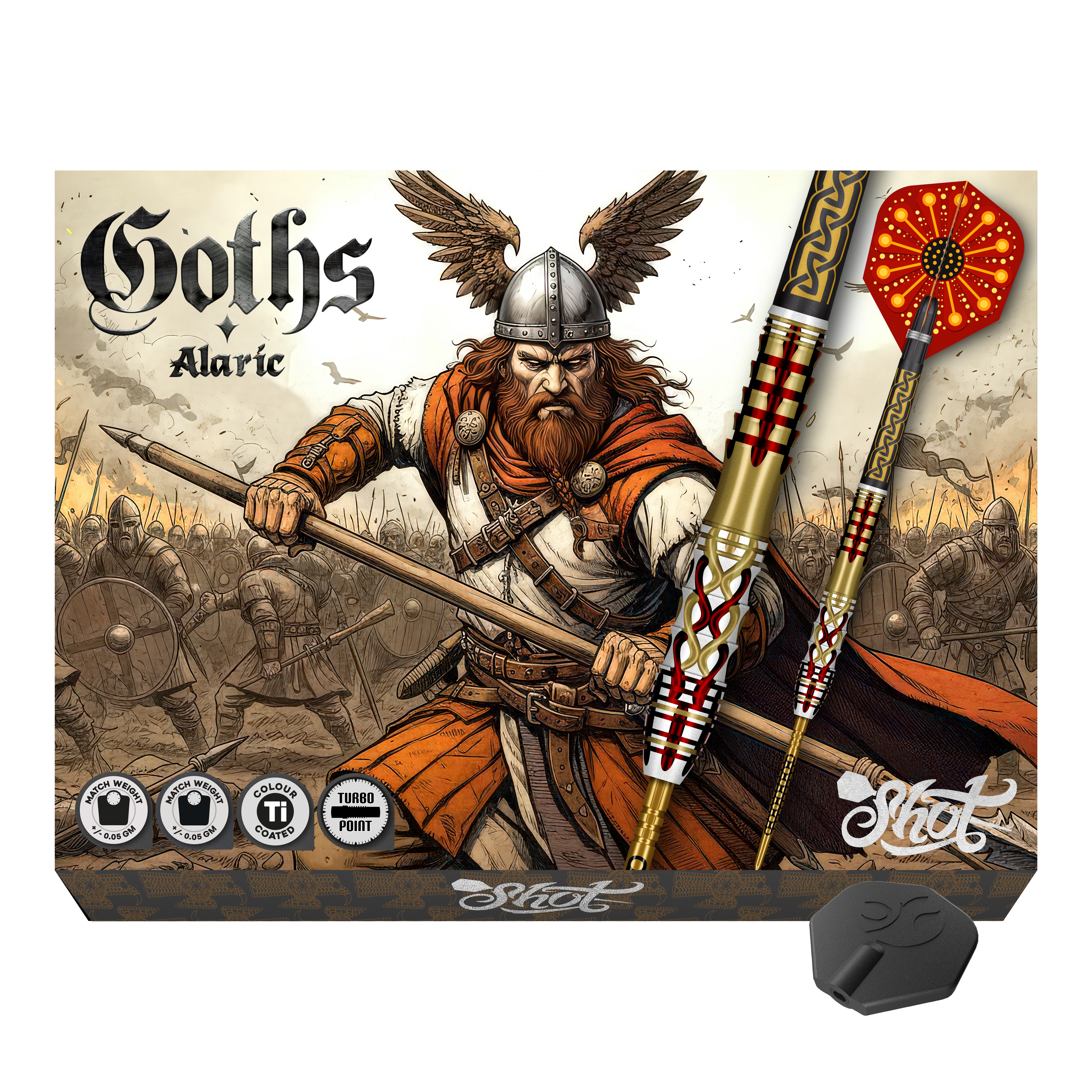 Fléchettes en acier Shot Goths Alaric Turbo Point - 23 g