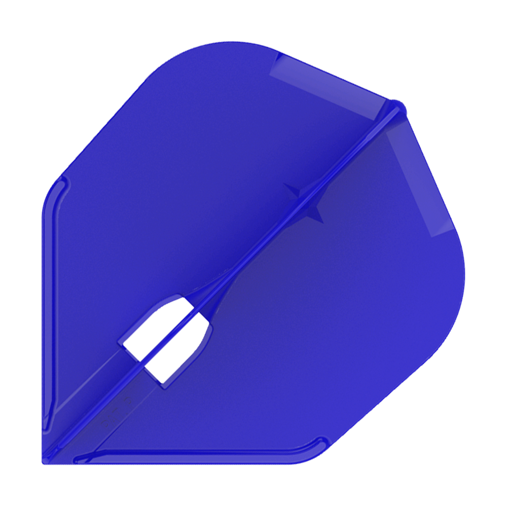 L-Style Champagne L3PRO Shape Flights Dies ist ein blauer Dartflight in Standardform. Er besteht aus Kunststoff und hat eine glatte Oberfläche.