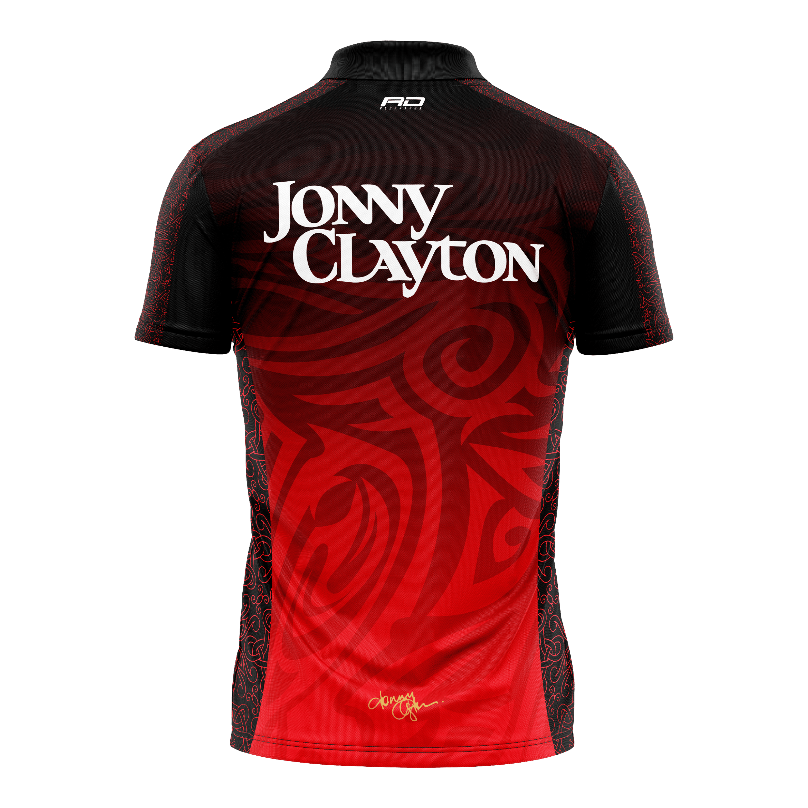 Camiseta de dardos Red Dragon Jonny Clayton Edición Limitada Gezeigt wird das Red Dragon Jonny Clayton Limited Edition Dartshirt. Es handelt sich um eine limitierte Edition, speziell entworfen für Dartliebhaber.