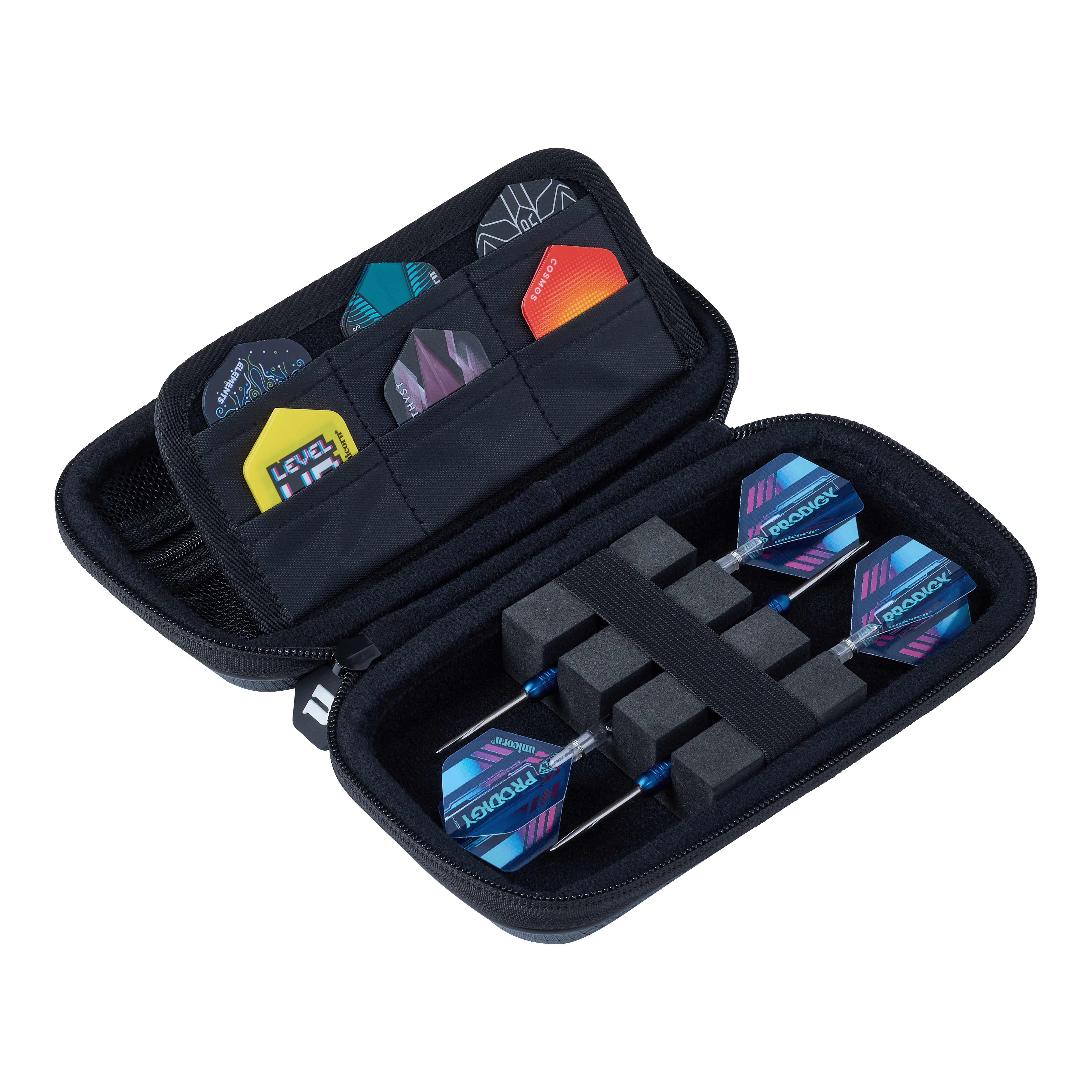 Estuche pequeño para dardos Unicorn Vanguard - Gris Zu sehen ist das Unicorn Vanguard Small Dartcase in Grau. Es eignet sich zur sicheren Aufbewahrung von Darts.