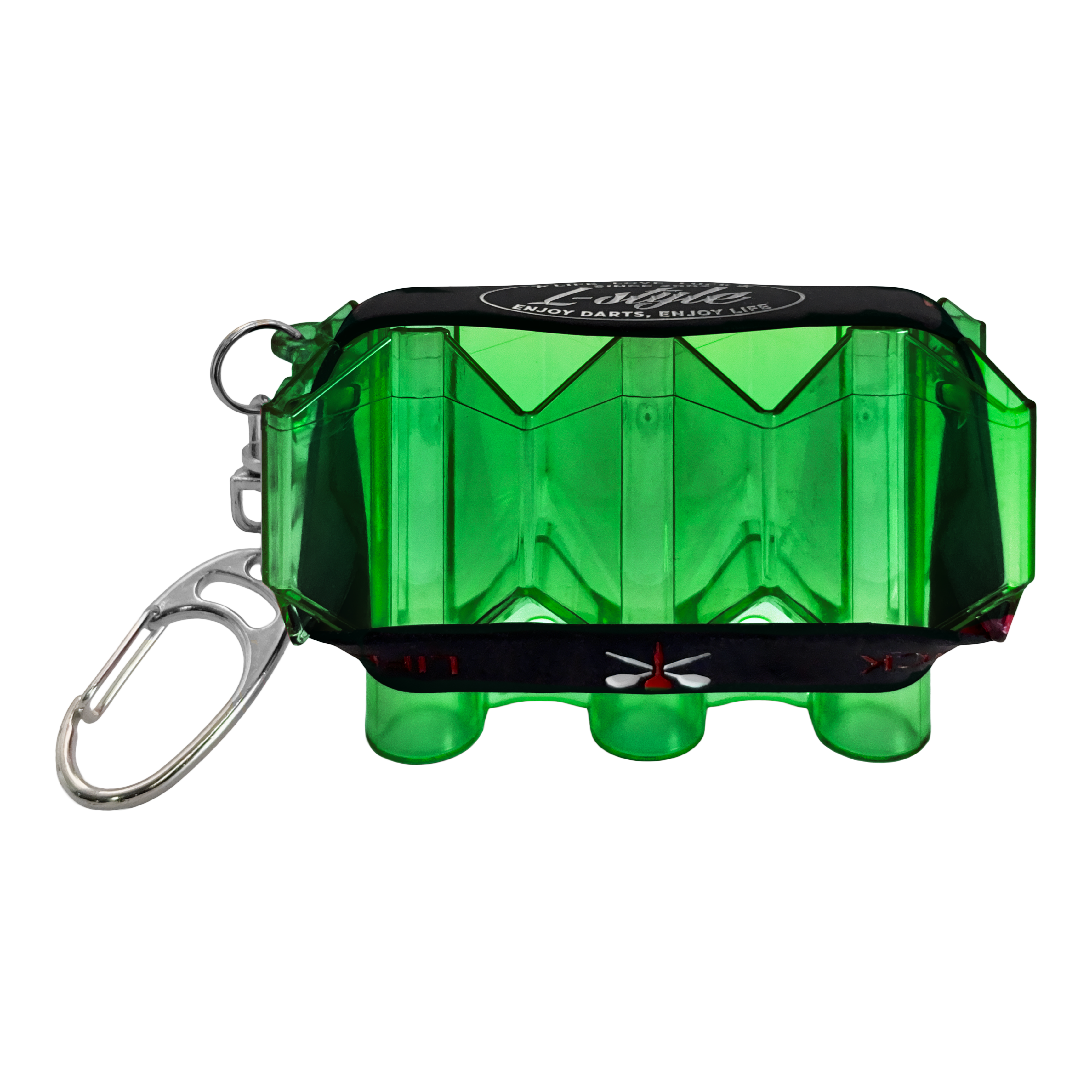L-Style Krystal Flight Case SP Ein Dartcase in länglicher Form liegt waagerecht und ist halb geöffnet. Der Reißverschluss und die Fächer sind zu sehen.