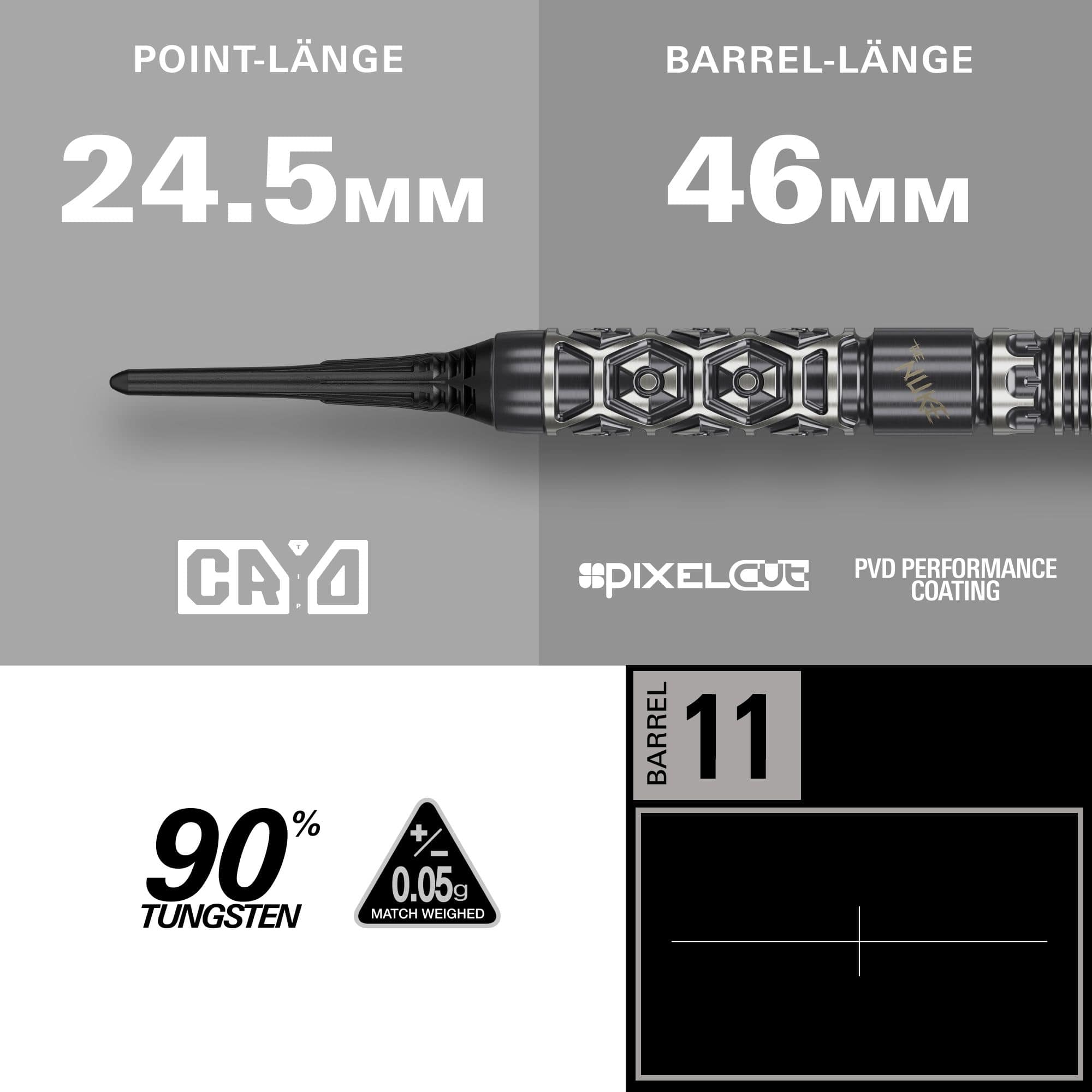 Target Luke Littler Nuke Fallout Softdarts - 19g Target Luke Littler Nuke Fallout Softdarts - 19g