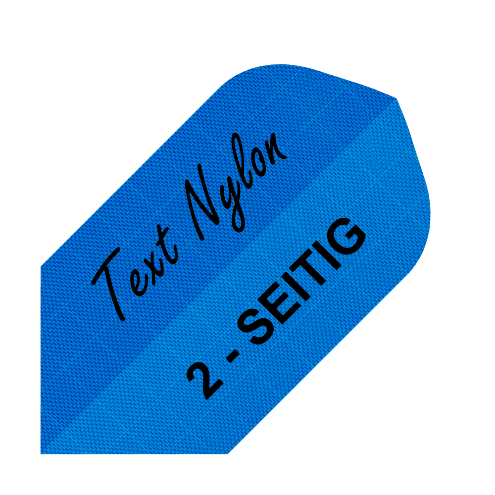 10 Satz Bedruckte Flights 2-Seitig - Wunschtext - Nylon Slim