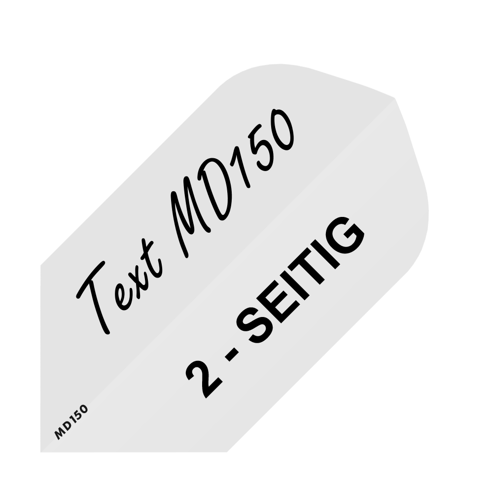 2-Seitig Bedruckte Flights - Wunschtext - MD150 Slim