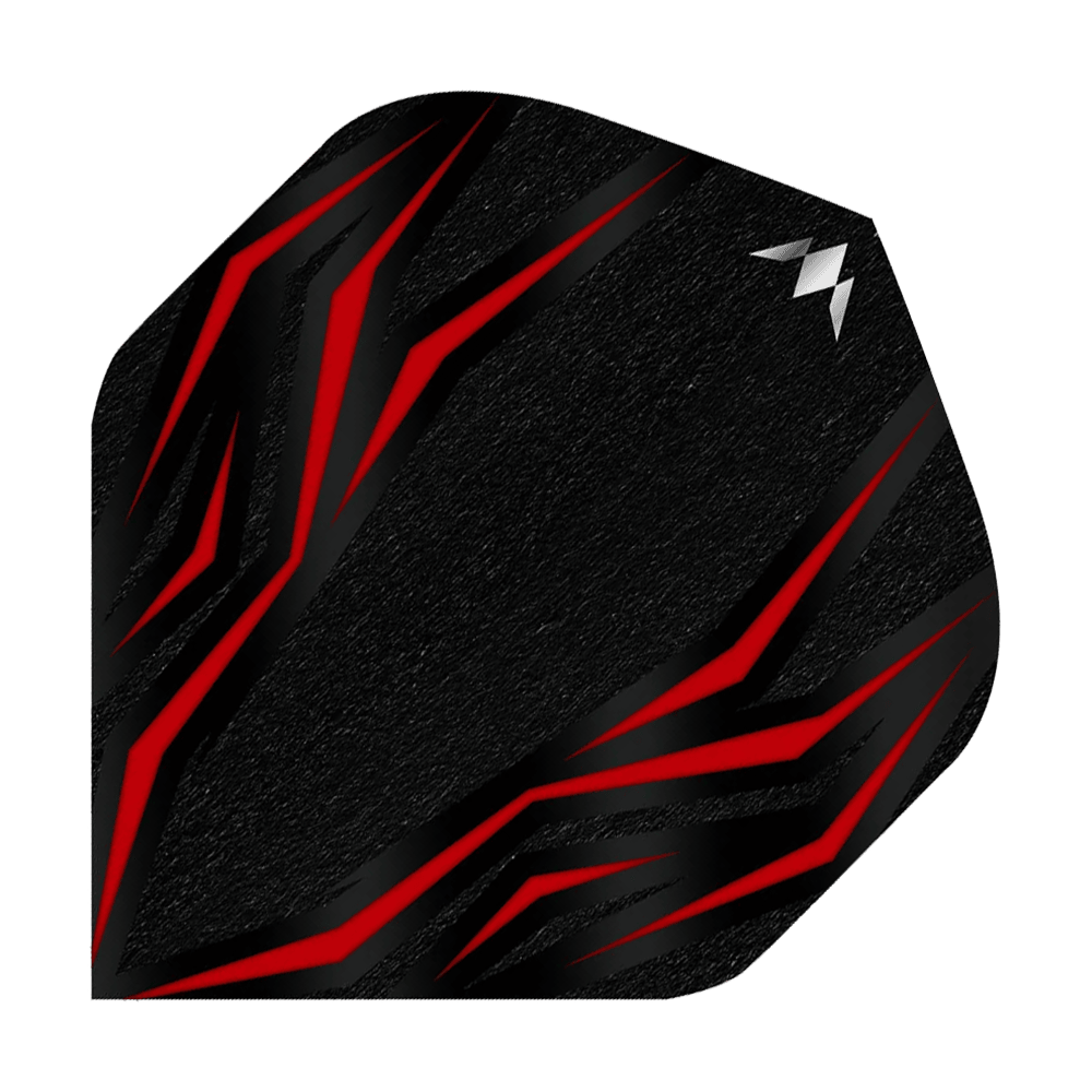 Missione Lava Red n. 6 Voli Mission Lava Red No6 Flights sind auf diesem Bild abgebildet. Die Flights sind in Rot und werden für Dartpfeile verwendet.