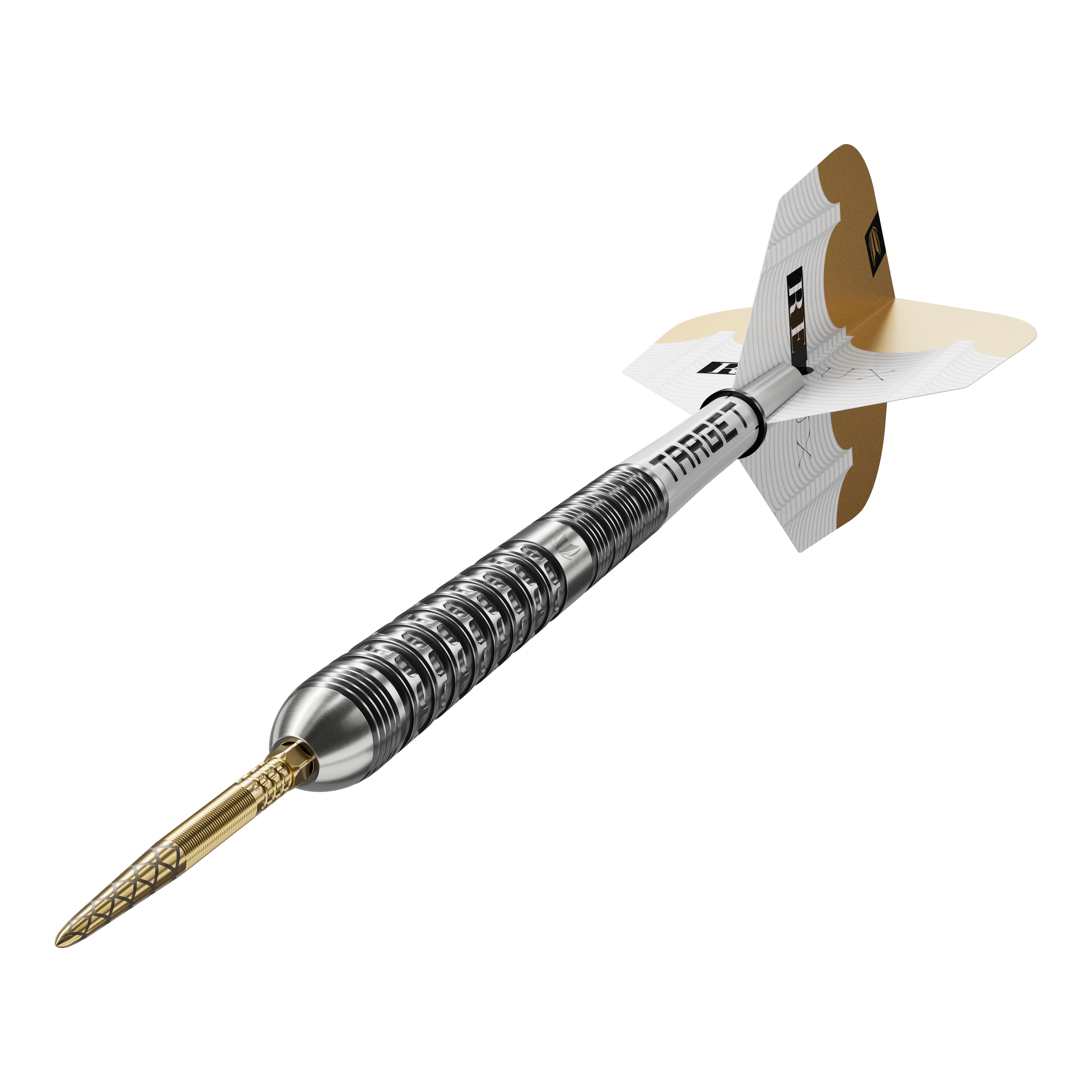 Das Bild zeigt die Target Redux 03 Swiss Point Steeldarts. Diese Darts überzeugen durch ihre hochwertige Verarbeitung.