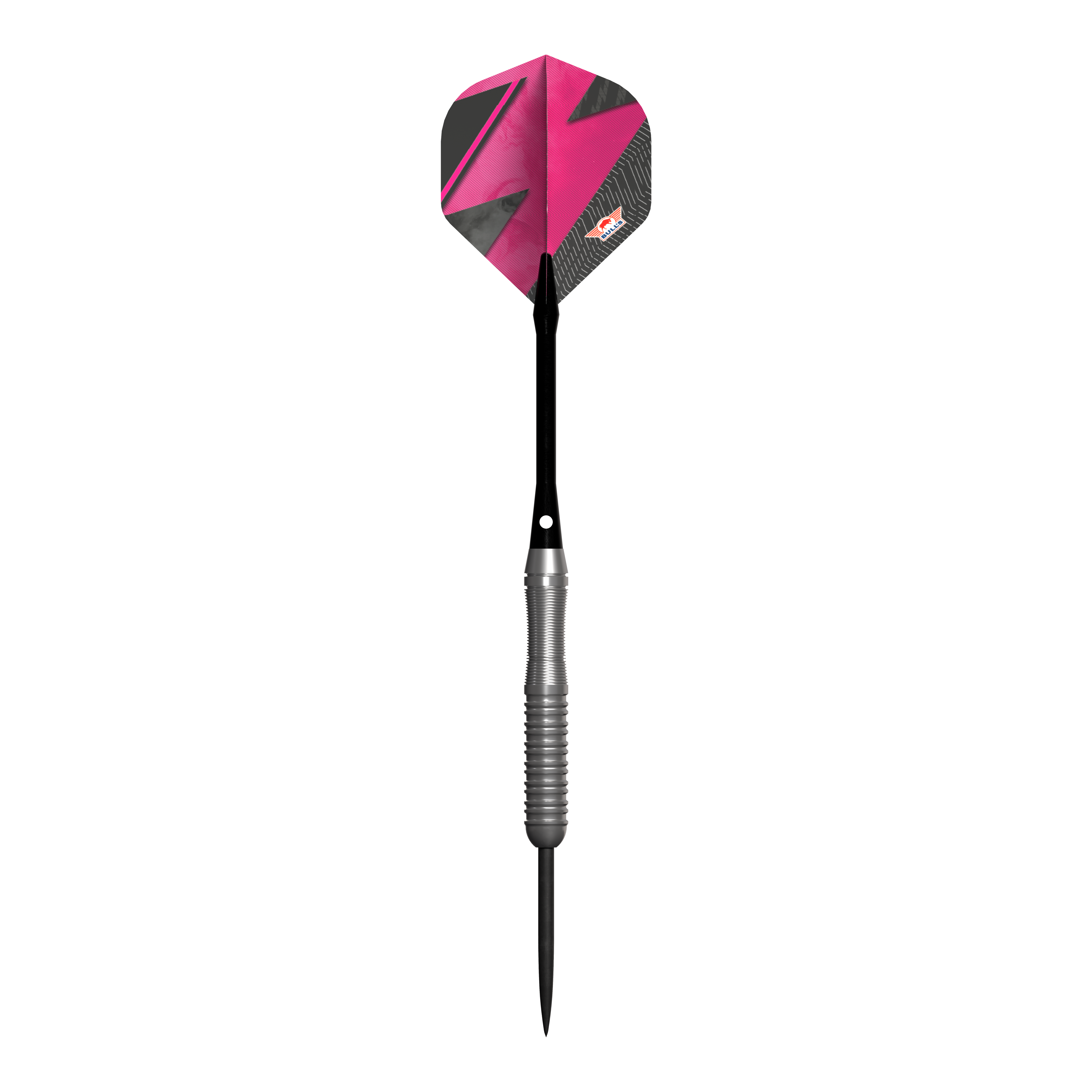 Dardos de acero Bulls NL Lightning Pink Der Bulls NL Lightning Pink Steeldart hat eine auffällige pink-schwarze Flight. Der Schaft ist silberfarben und geriffelt für besseren Halt.