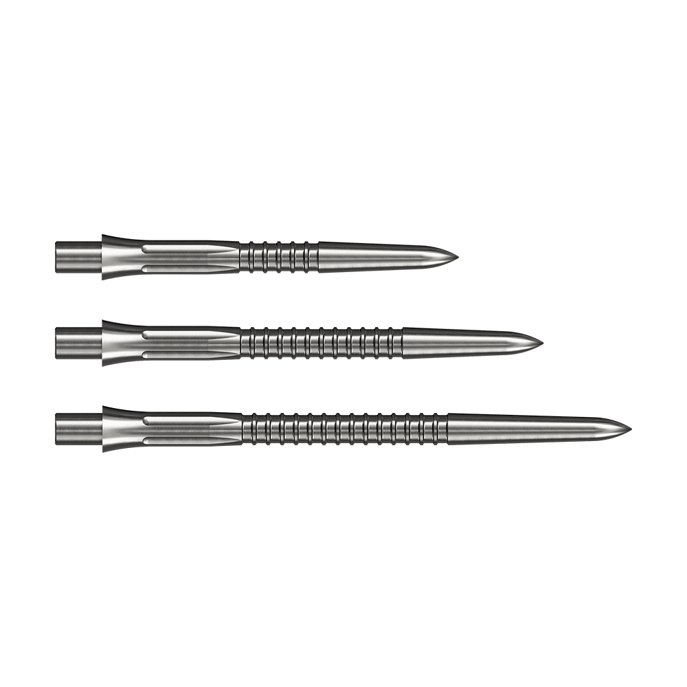 Puntas de dardos Mission Caliburn EVO GV1 - plateadas Auf dem Bild sieht man die Mission Caliburn EVO Dartspitzen GV1 in Silber. Die Spitzen sind für präzises Dartspiel konzipiert.