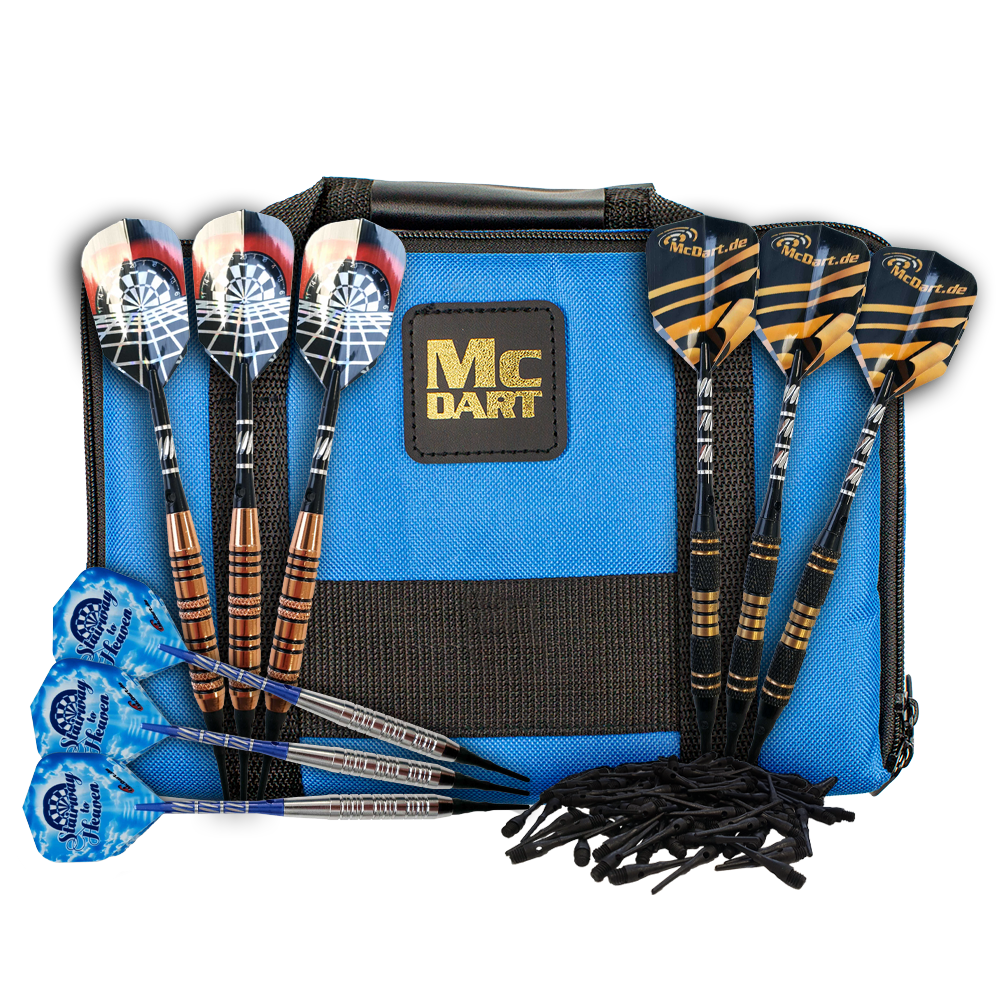 McDart Master tas met 9 softdarts en accessoires