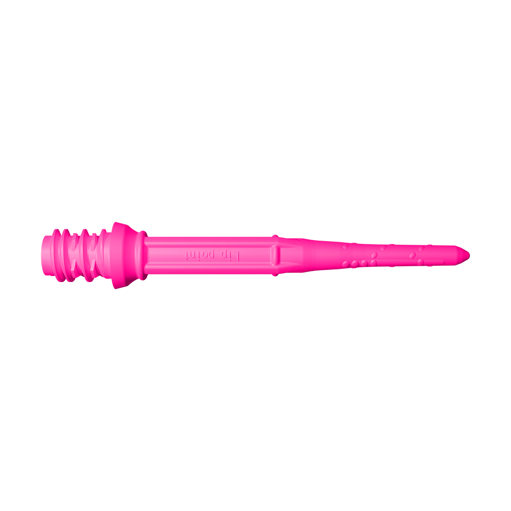 LIP_L-Style_Premium_Lippoints_30_Softdartspitzen_30erPack_NeonPink_2 Das Bild zeigt eine pinke Dartspitze des Produkts "L-Style Premium Lippoints 30 (30er Pack) - 30mm". Die Spitze hat eine Länge von 30 mm und ist speziell für Softdarts geeignet.