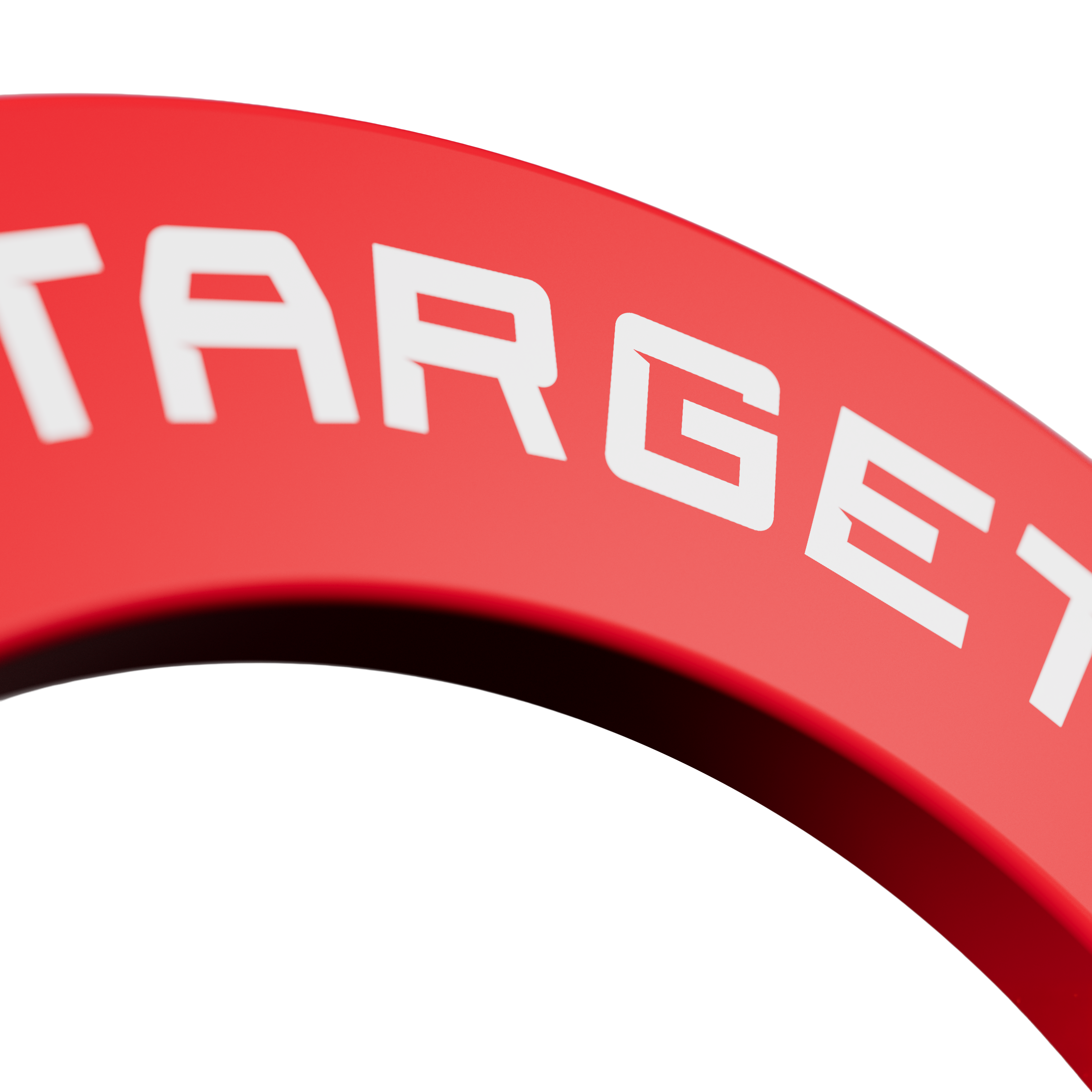 Obložení terče s vroubkovaným terčem Das Produkt zeigt eine rote Dartboard-Umrandung. Die Perspektive kommt von oben.