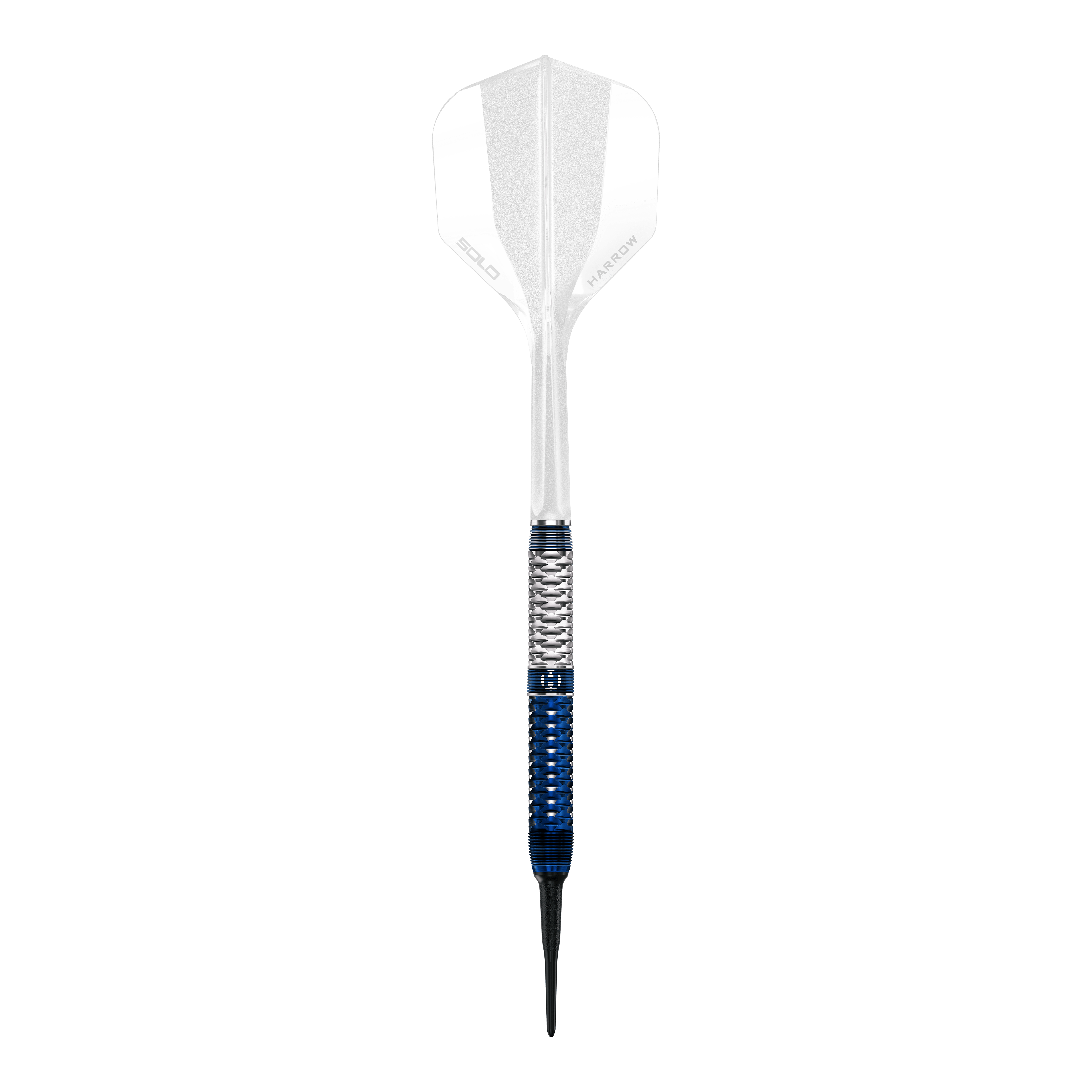 Harrows GEO Parallel Softdarts Dieses Bild zeigt einen Harrows GEO Parallel Softdart in Großaufnahme. Das Produkt steht für Genauigkeit und Qualität beim Dartsport.