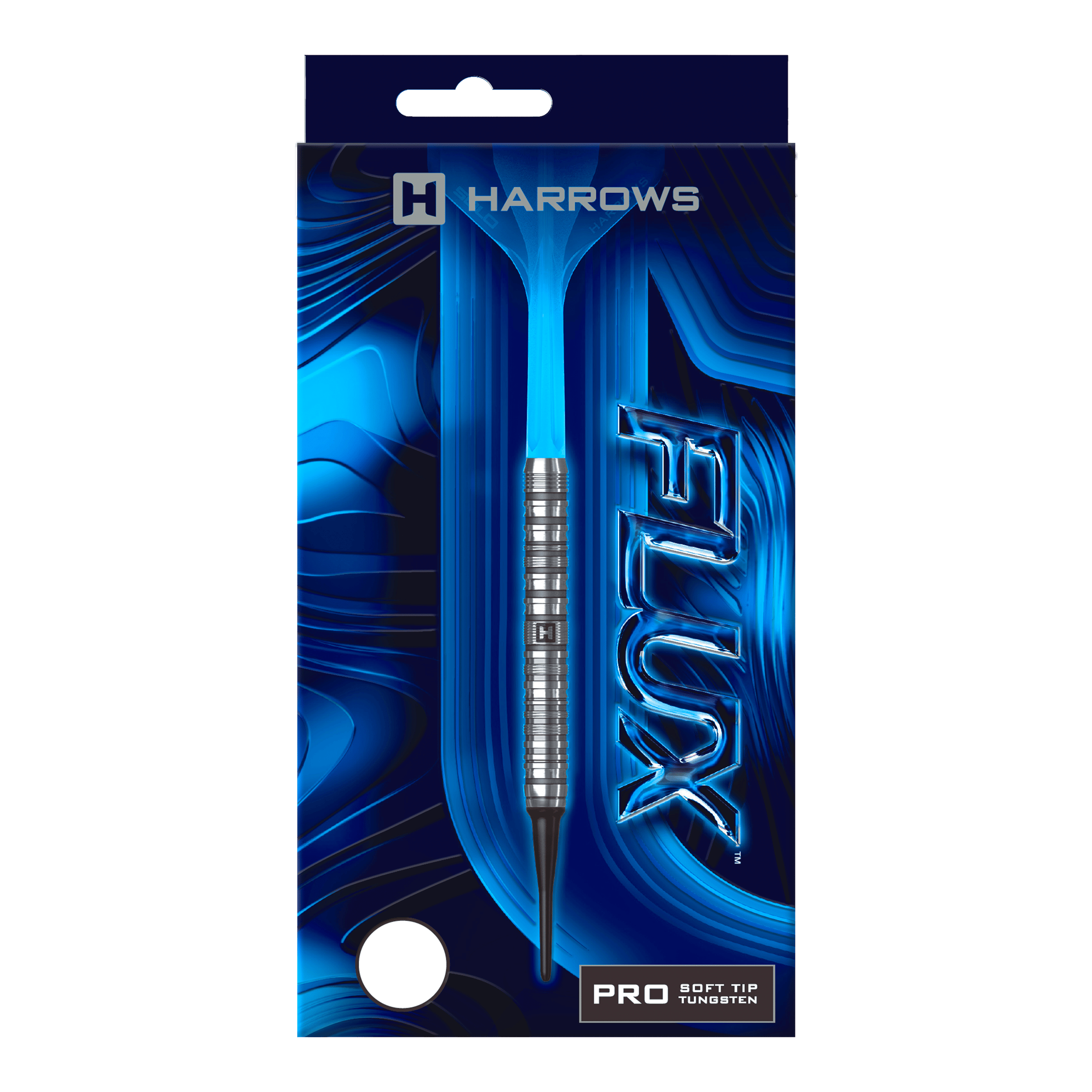 Harrows Flux Softdarts - 20g Harrows Flux Softdarts mit 20g sind abgebildet. Die Darts sind hell und modern geformt.