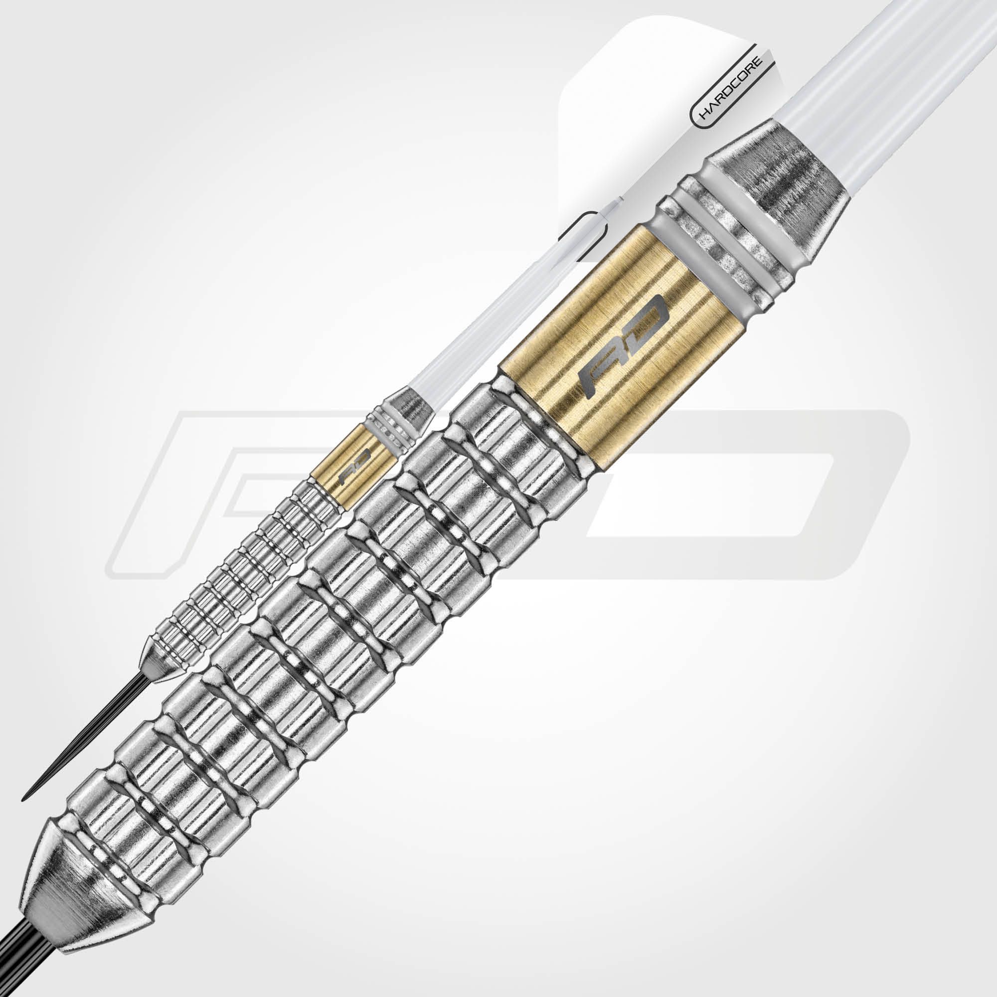 Red Dragon Gian Van Veen Messing Steeldarts - 21 g Das Bild zeigt die Red Dragon Gian Van Veen Brass Steeldarts - 21 g. Diese Darts sind ideal für Steeldart-Spieler und wiegen 21 Gramm.
