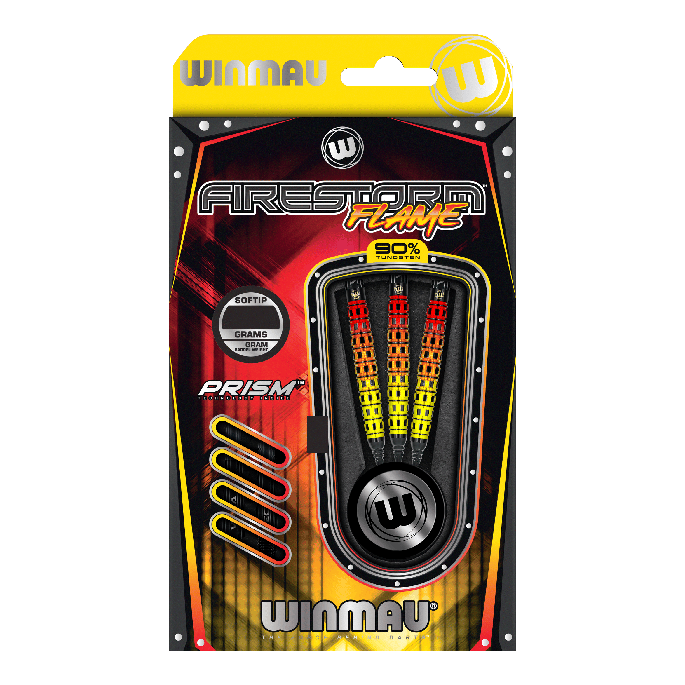Winmau Firestorm Flame Taps toelopende zachte darts - 20 g