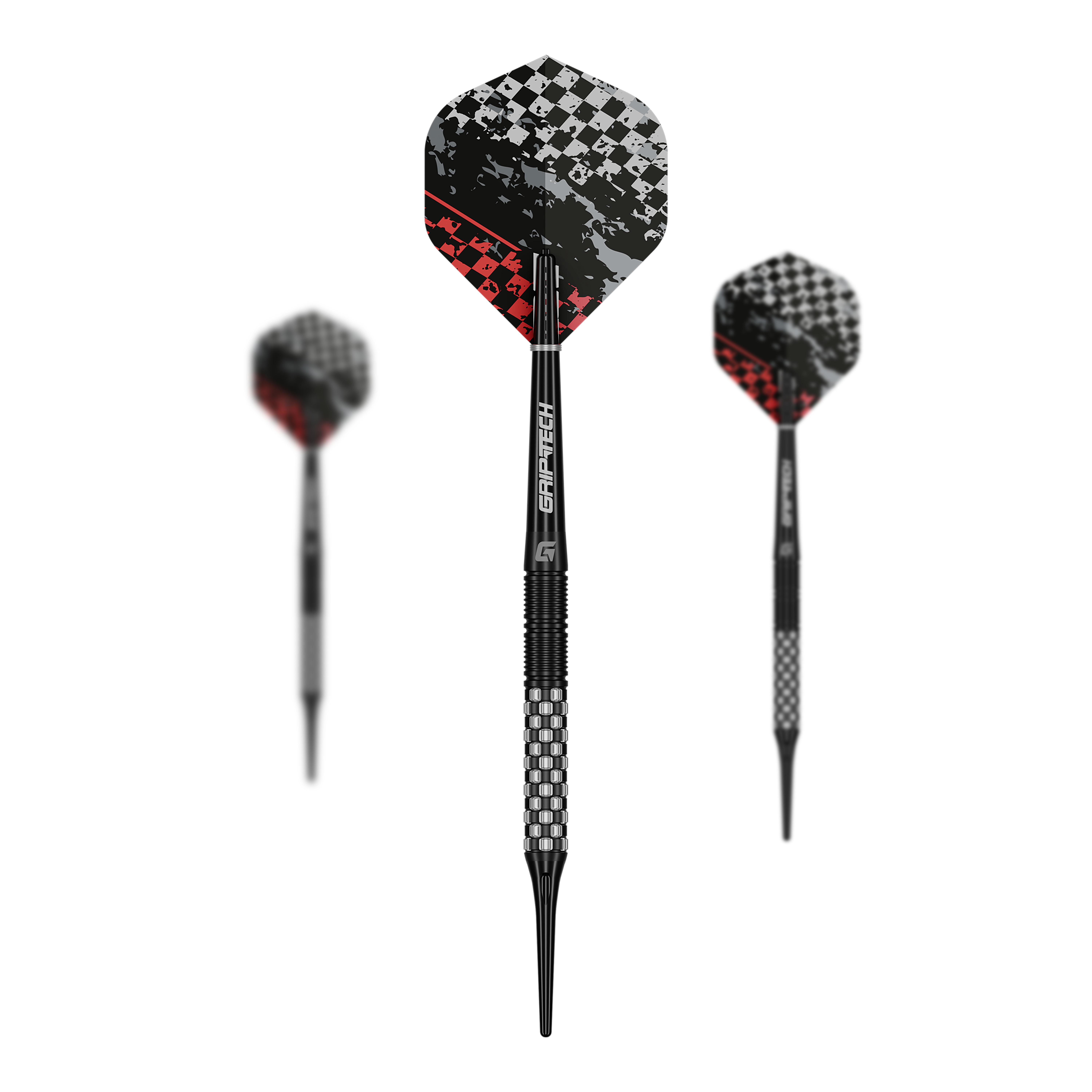 Měkké šipky GOAT Finish Line - 20g Das Bild zeigt die GOAT Finish Line Tungsten Softdarts mit einem Gewicht von 20g. Die Darts sind für das Softdartspiel konzipiert.