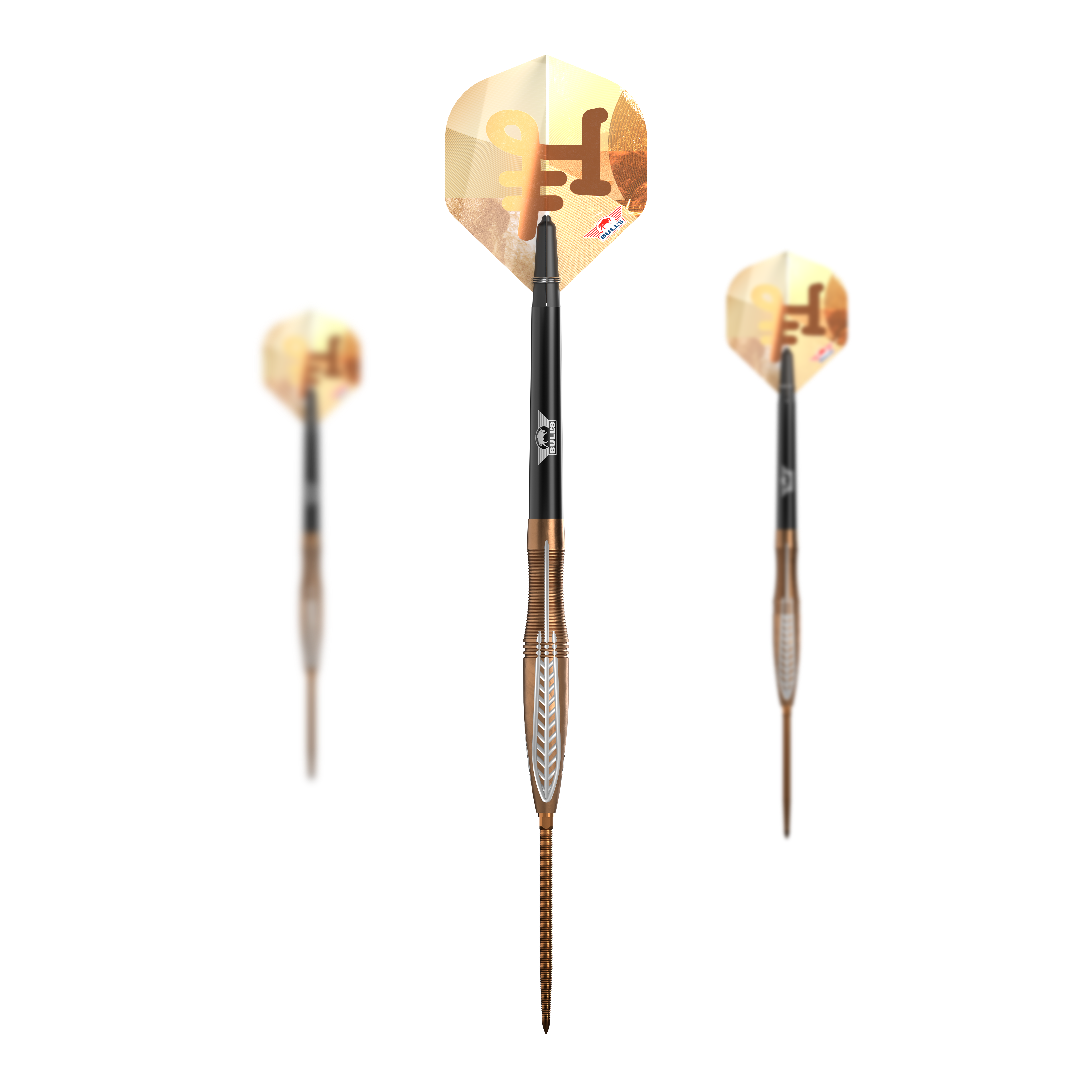 Šipky Bulls NL Bronzo Flux Convertible Point Steel Darts Abgebildet sind Bulls NL Bronzo Flux Convertible Point Steeldarts. Das Set eignet sich für alle Dartspieler.