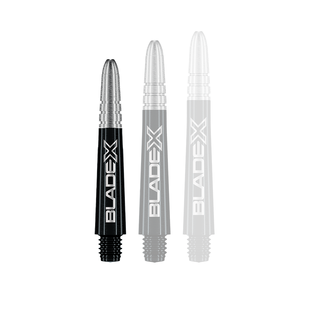 Winmau Vecta Blade X Shafts - Schwarz Bild von Winmau Vecta Blade X Shafts in Schwarz mit 34mm Länge. Die Dartschäfte sind schlank und modern gestaltet.