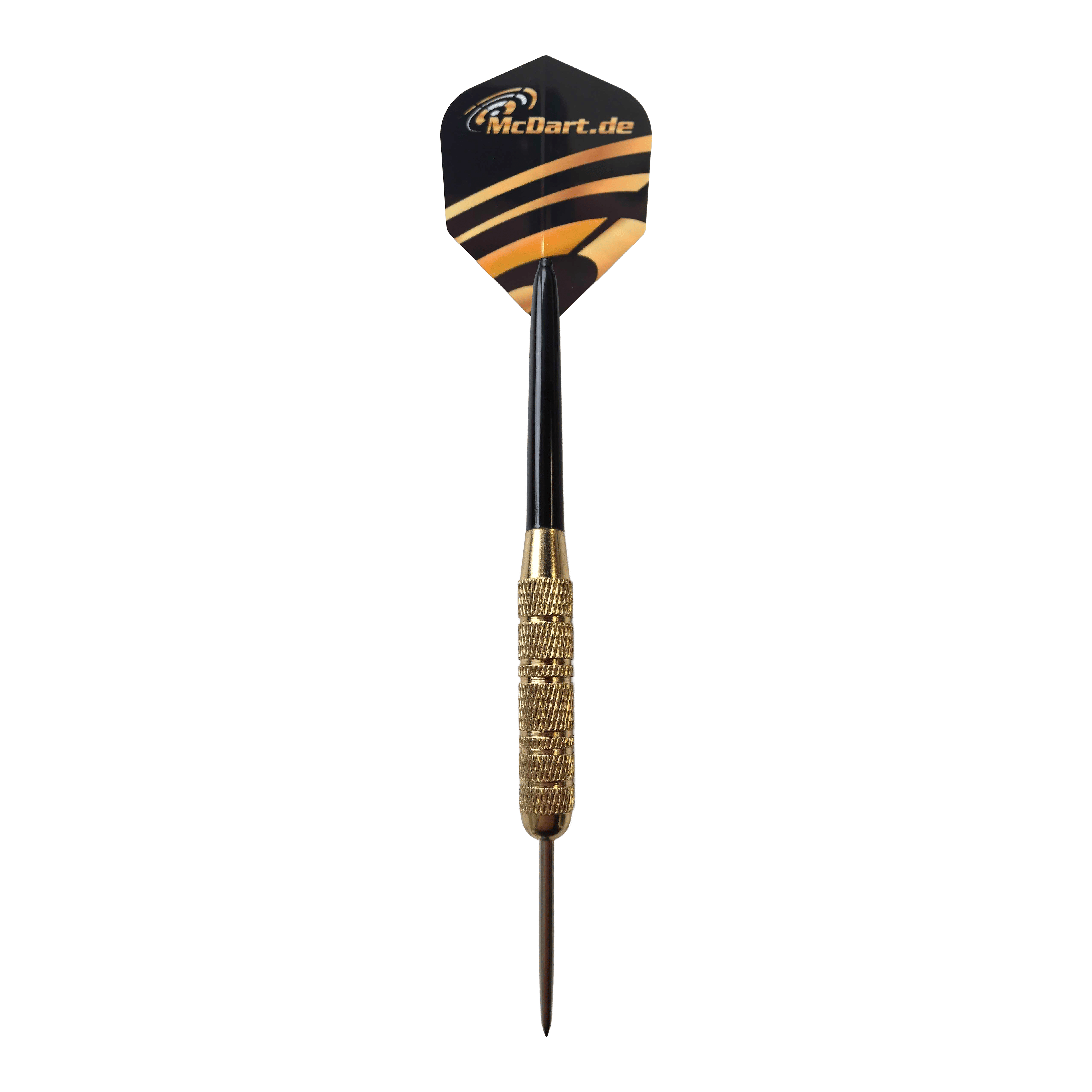 Ocelové šipky McDart Golden Star - 12 šipek / 18 gramů Dieses Bild zeigt das Produkt McDart Golden Star Steeldarts - 12 Darts mit einem Gewicht von 18 Gramm. Zu sehen sind mehrere goldene Steeldarts nebeneinander.