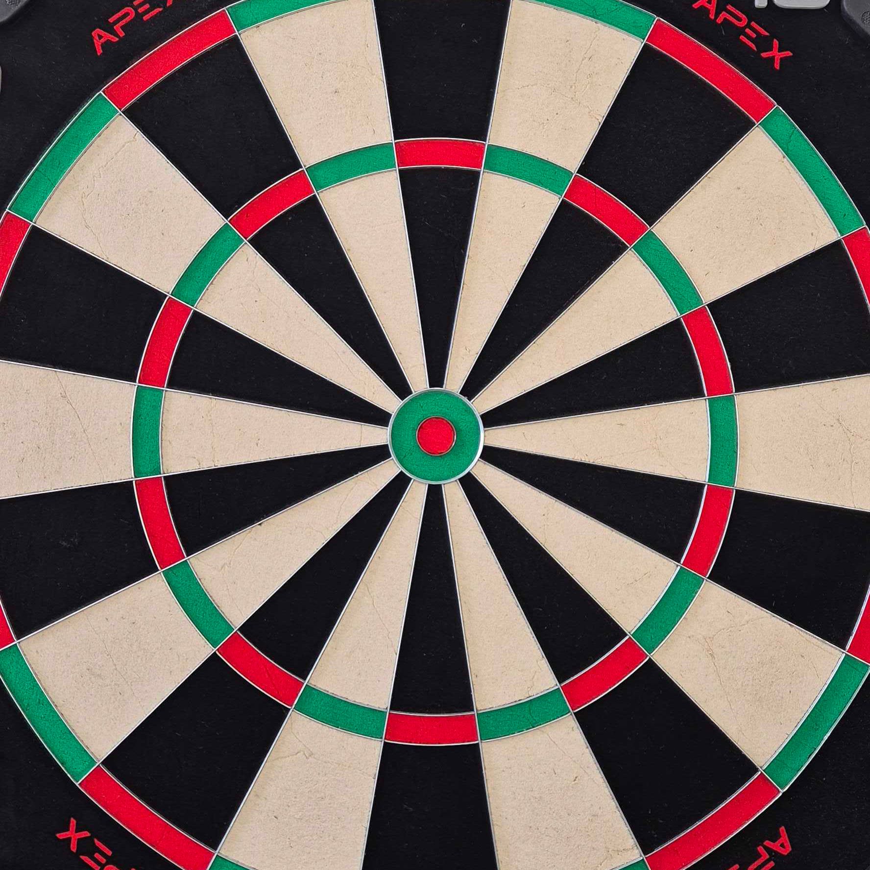 Ocelový terč Bullet Apex Das Bild zeigt das Bullet Apex Steeldartboard. Es gibt eine detaillierte Ansicht des Produkts.