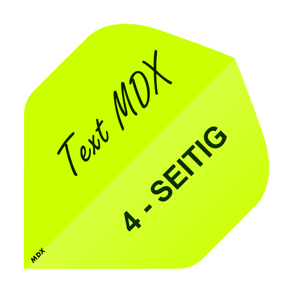 10 set of printed flights 4-sided - desired text - MDX