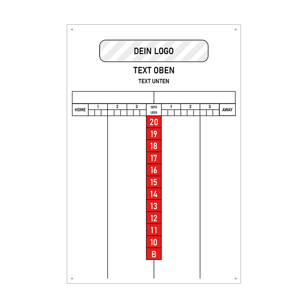 Scoreboard mit Wunschdruck 40 x 60 cm