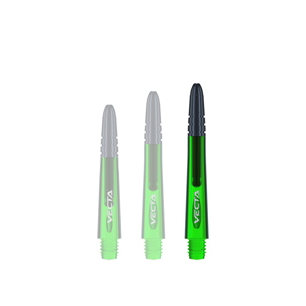 7025-204_Winmau_Vecta_Shafts_Gr-n_40mm_1 Winmau Vecta Shafts - Grün werden hier dargestellt. Das Bild zeigt die Dartschäfte im Detail.