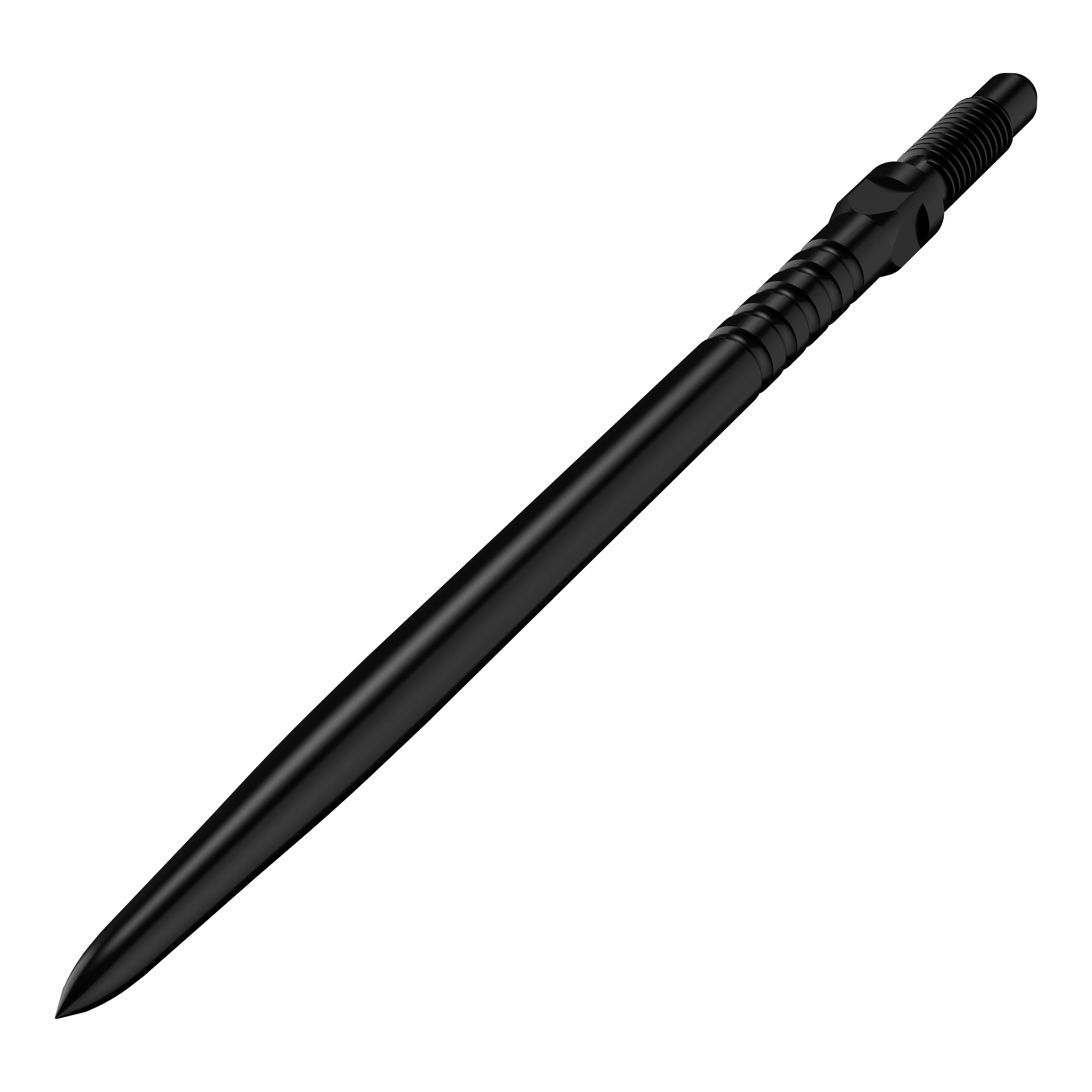 Pointes de fléchettes convertibles Bulls NL - Grip annelé - Noires Das Bild zeigt eine Dartspitze als Zubehör. Es handelt sich um BullsNL Convertible Point mit Ringed Grip in Schwarz und 40mm Länge.