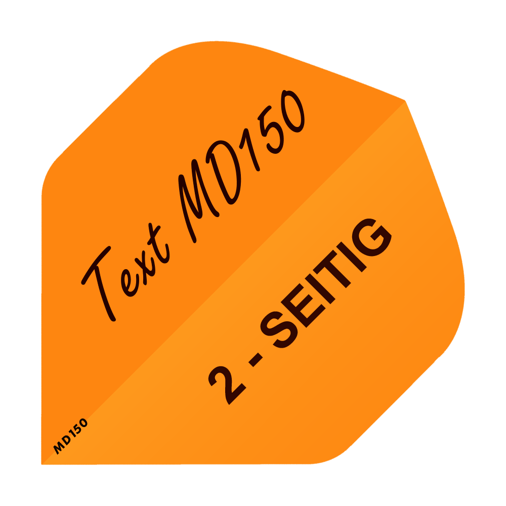 2-Seitig Bedruckte Flights - Wunschtext - MD150 Standard