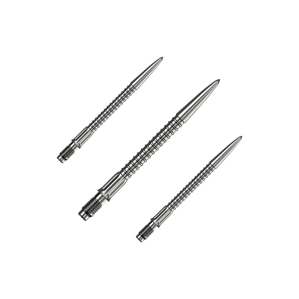 Mission R2.5 Rapid Point GV1 Dartspitzen - Silber Abgebildet ist ein Set Mission R25 Rapid Point GV1 Dartspitzen in Silber mit 30mm Länge. Das Set eignet sich als Zubehör für Dartspieler.