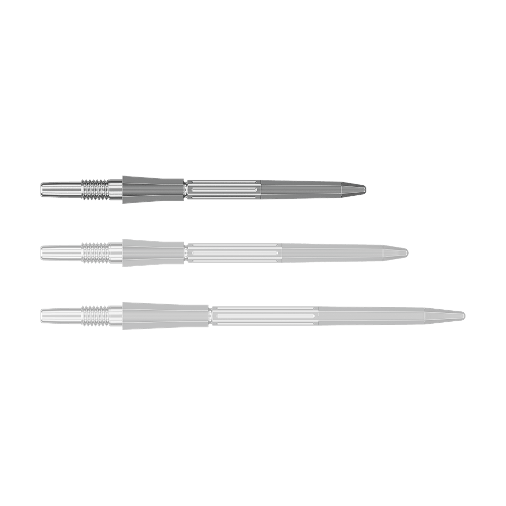 Target Elysian Archetype 43 Swiss Point Steel Dart Tips - Silver Abgebildet ist eine silberne SwissPoint Dartspitze, 30 mm lang. Die Spitze stammt vermutlich von Target Elysian Archetype 43.